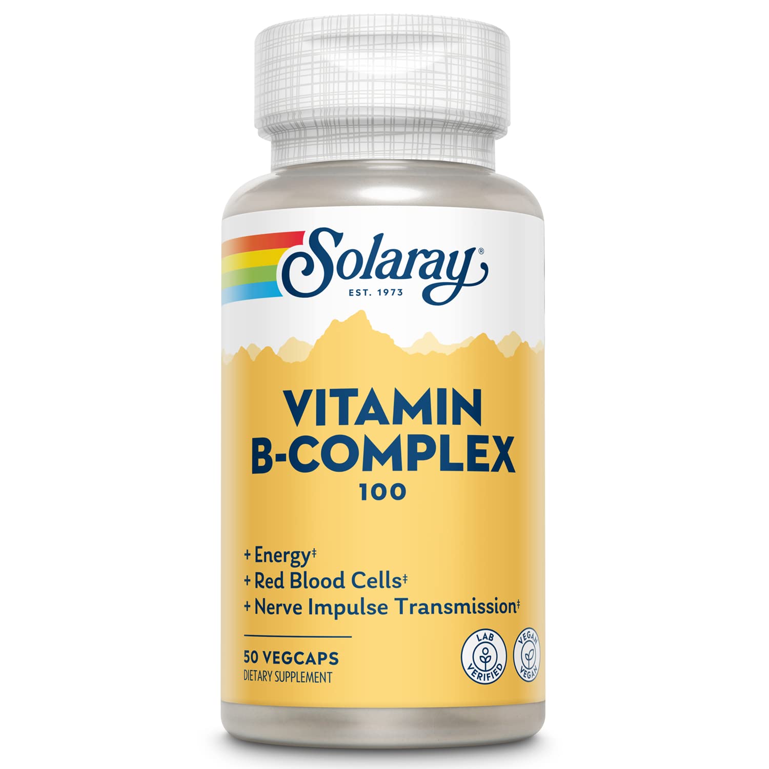 Foto 1 | Suplemento De Complejo De Vitamina B Solaray, 100 Mg, Vegano, 50 Unidades - Venta Internacional.