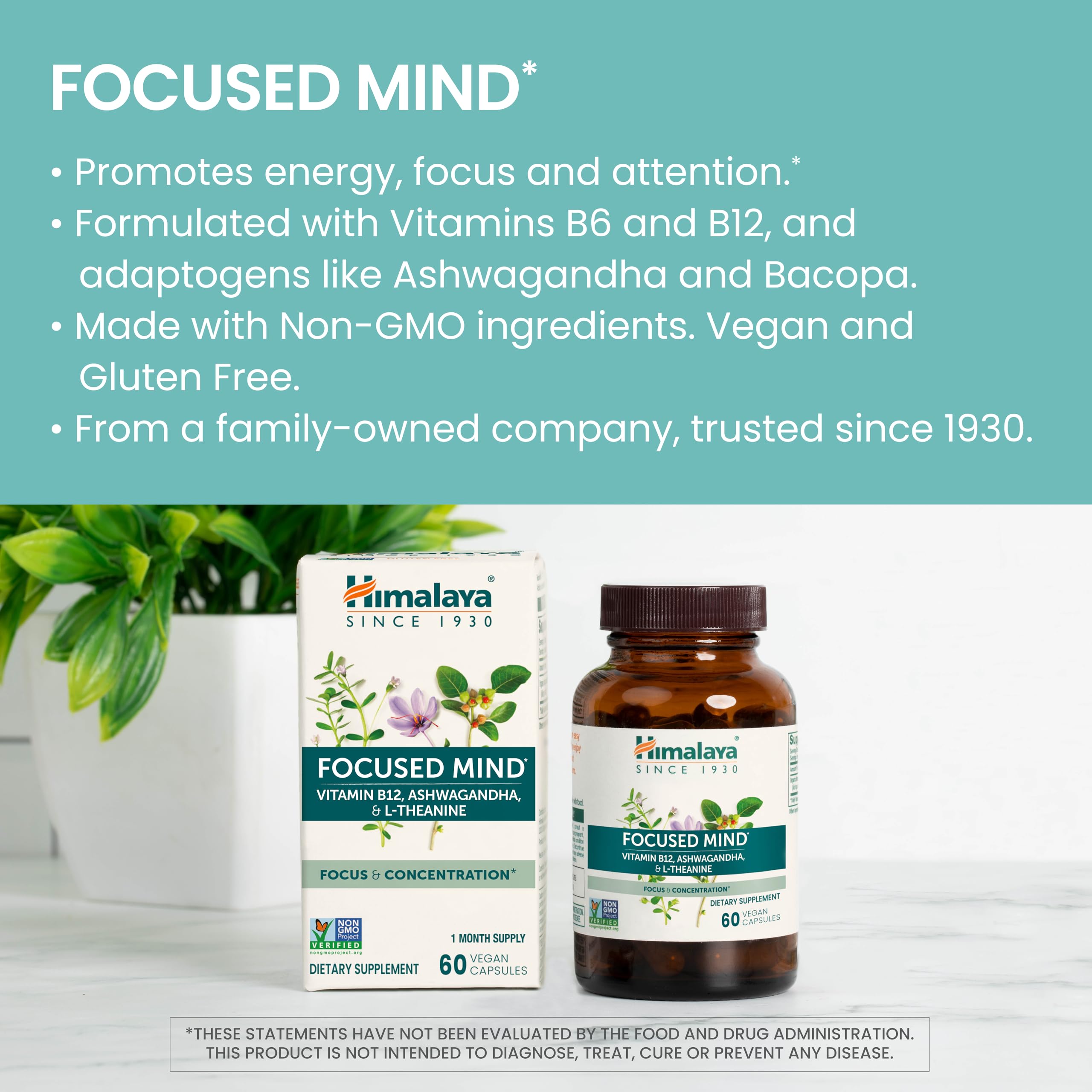 Foto 4 pulgar | Suplemento Himalaya Focused Mind, 60 Cápsulas, Suministro Para 1 Mes - Venta Internacional.