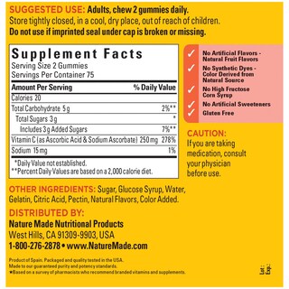 Foto 5 | Suplemento De Vitamina C Nature Made 250 Mg 150 Gomitas - Venta Internacional.