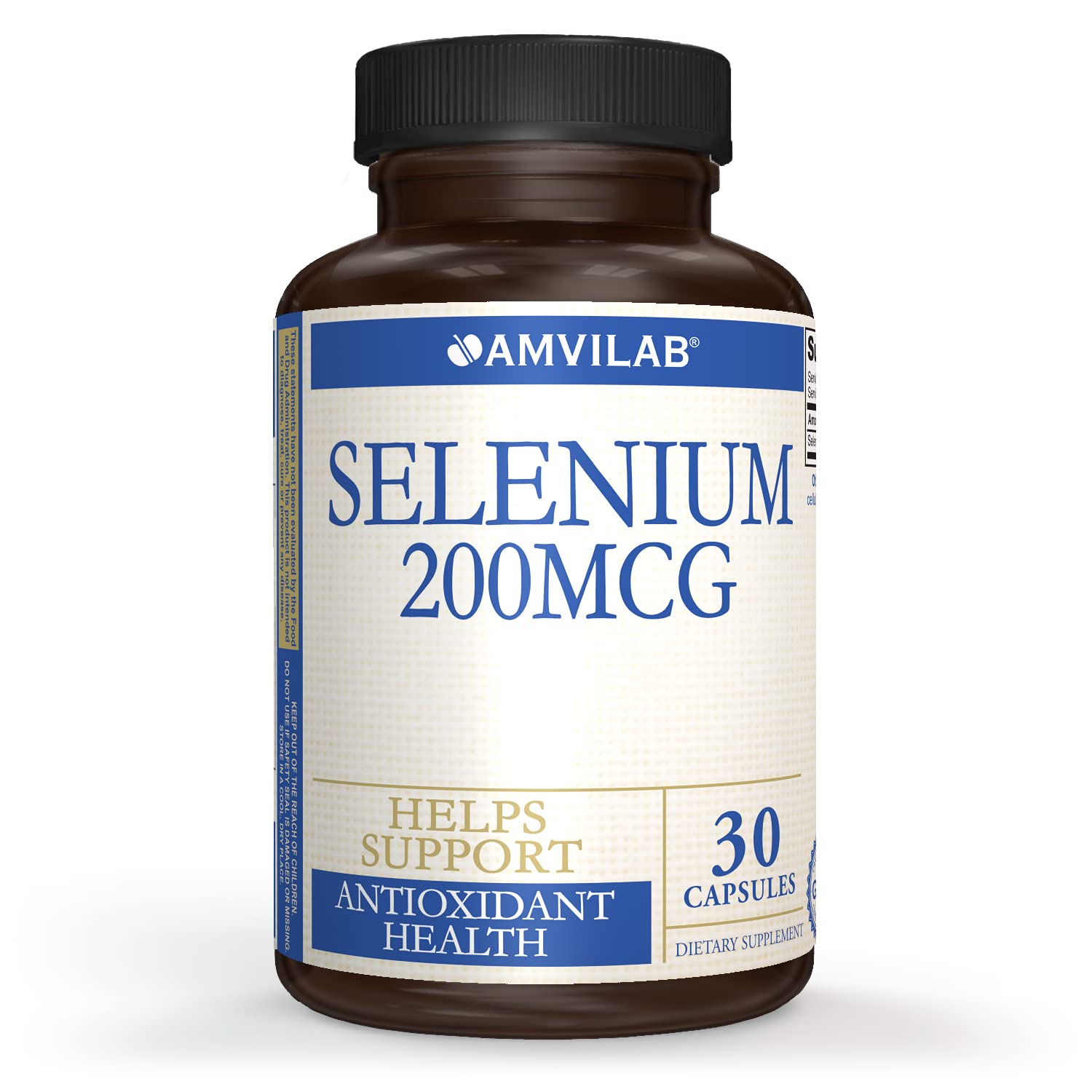 Foto 1 | Suplemento Amvilab De Selenio De 200 Mcg Para El Sistema Inmunitario Y La Tiroides, 30 Unidades - Venta Internacional.