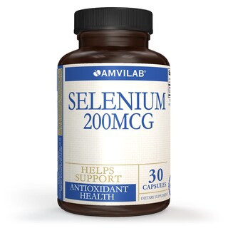 Foto 1 | Suplemento Amvilab De Selenio De 200 Mcg Para El Sistema Inmunitario Y La Tiroides, 30 Unidades - Venta Internacional.