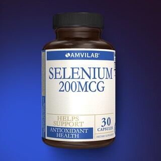 Foto 2 | Suplemento Amvilab De Selenio De 200 Mcg Para El Sistema Inmunitario Y La Tiroides, 30 Unidades - Venta Internacional.