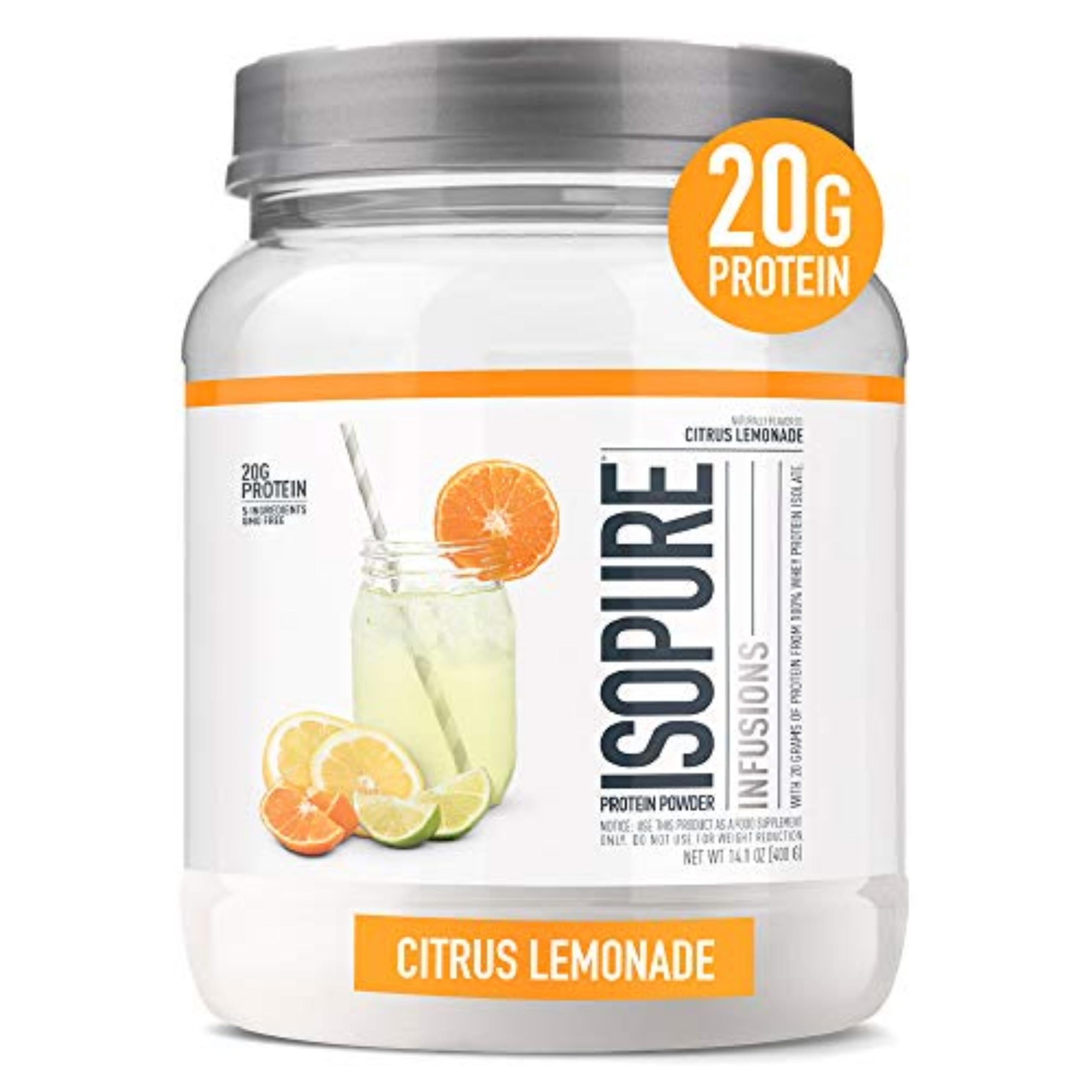 Foto 2 pulgar | Proteína En Polvo Isopure Clear Whey Isolate Citrus Lemonade 400 G - Venta Internacional.