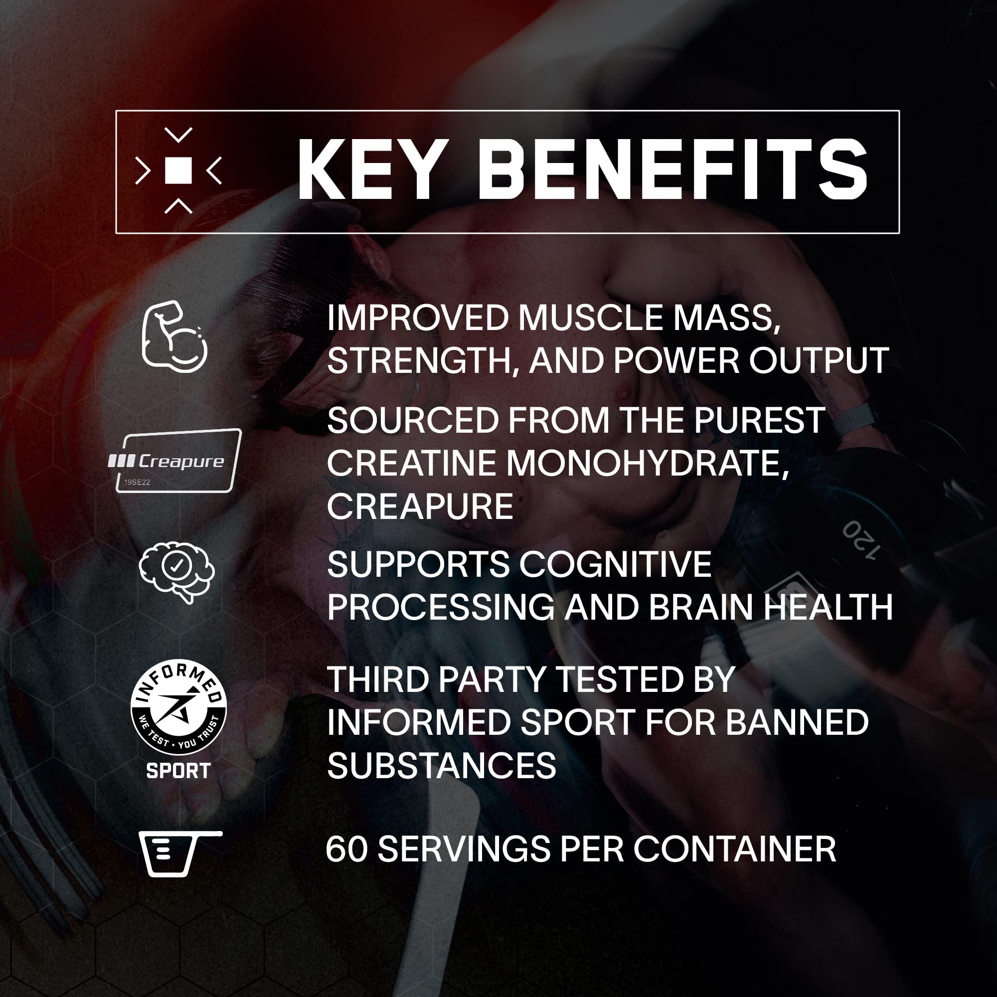 Foto 5 pulgar | Suplemento De Monohidrato De Creatina Pura Bare Performance Nutrition - Venta Internacional.