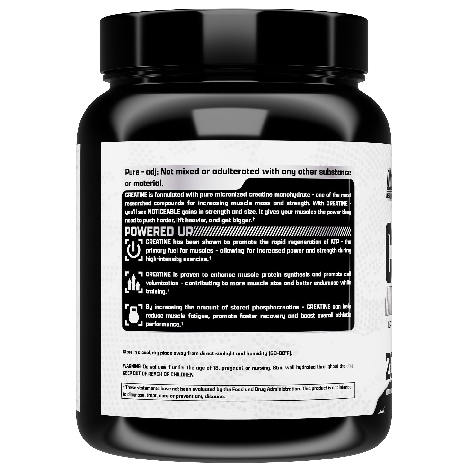 Foto 3 | Monohidrato De Creatina En Polvo Nutrex Research 1 Kg (200 Dosis) - Venta Internacional.