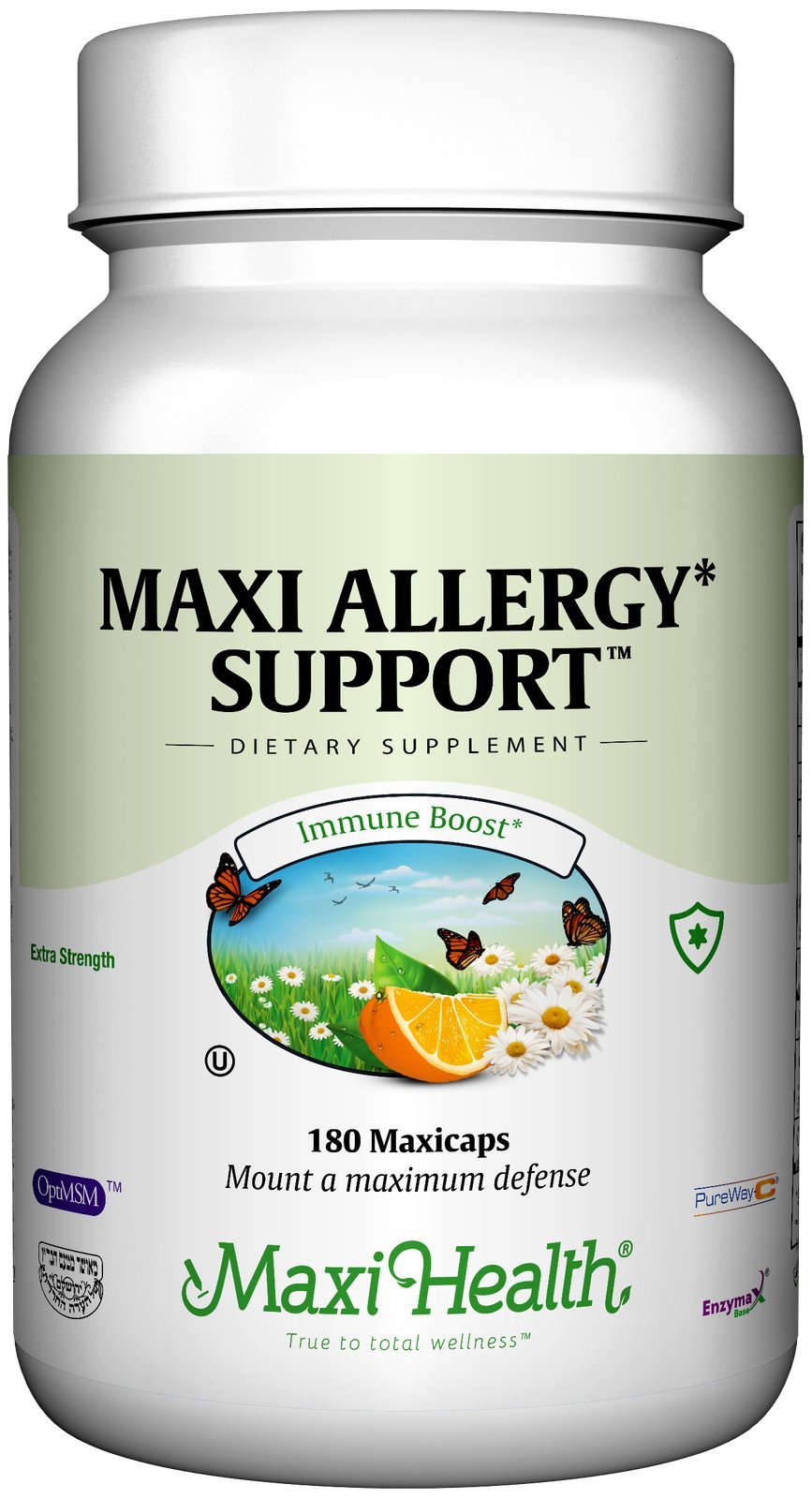 Foto 2 pulgar | Suplemento Maxi Health Allergy Support Vitamina C 180 Comprimidos - Venta Internacional.