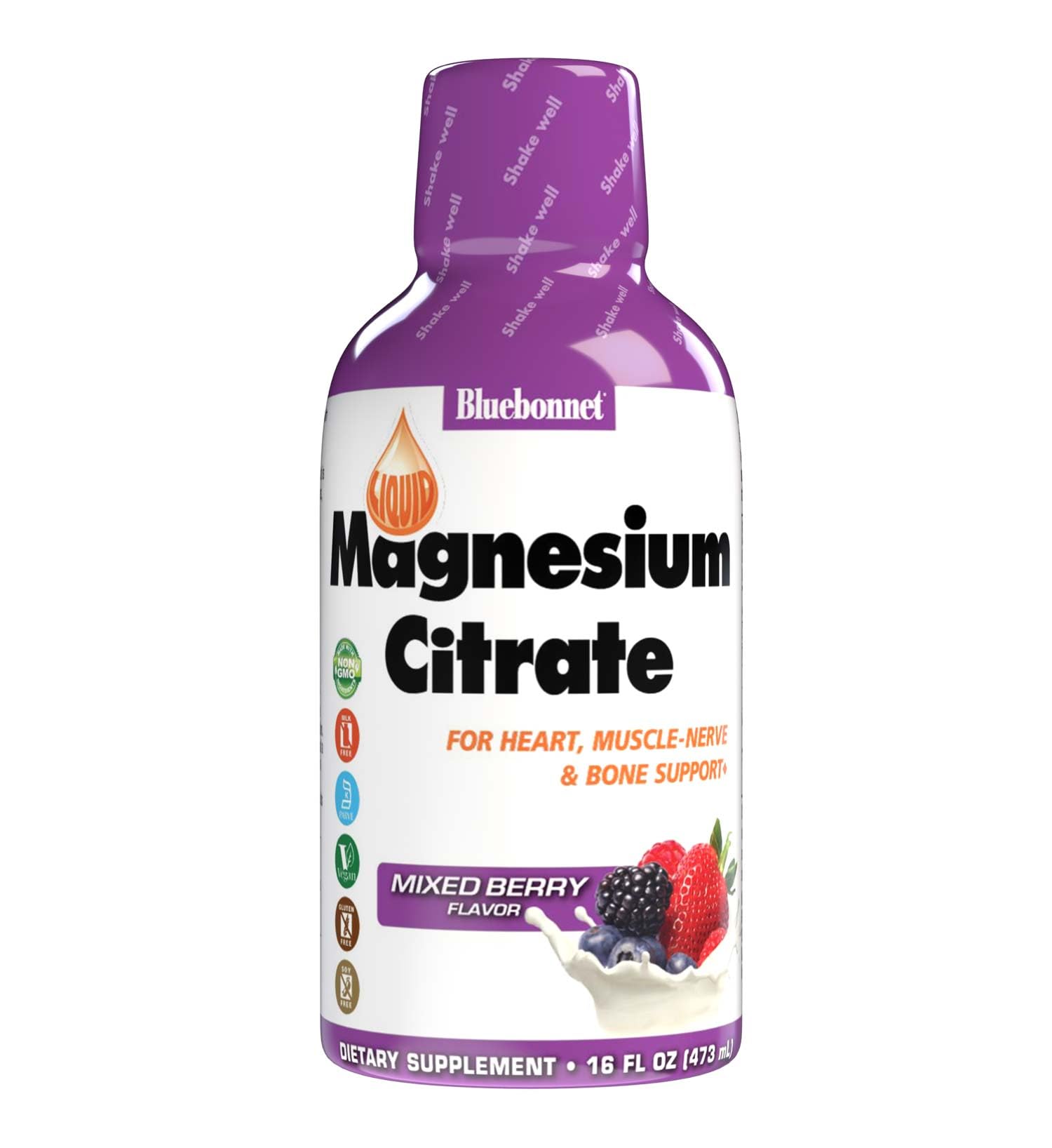 Foto 1 | Suplemento Citrato De Magnesio Bluebonnet Nutrition 420 Mg 480 Ml - Venta Internacional.