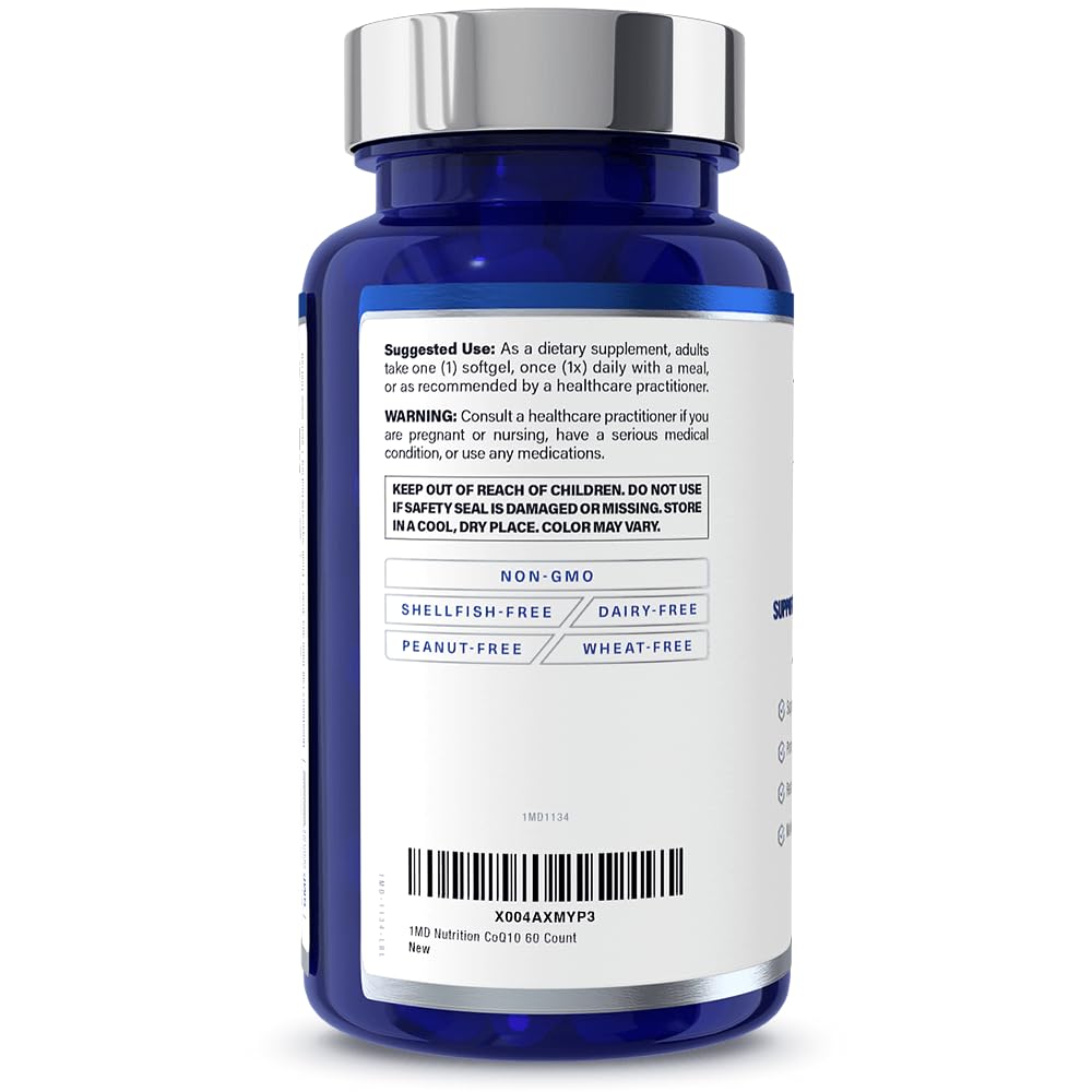 Foto 6 pulgar | Suplemento 1md Nutrition Coq10 Para La Salud Del Corazón 60 Cápsulas Blandas - Venta Internacional.