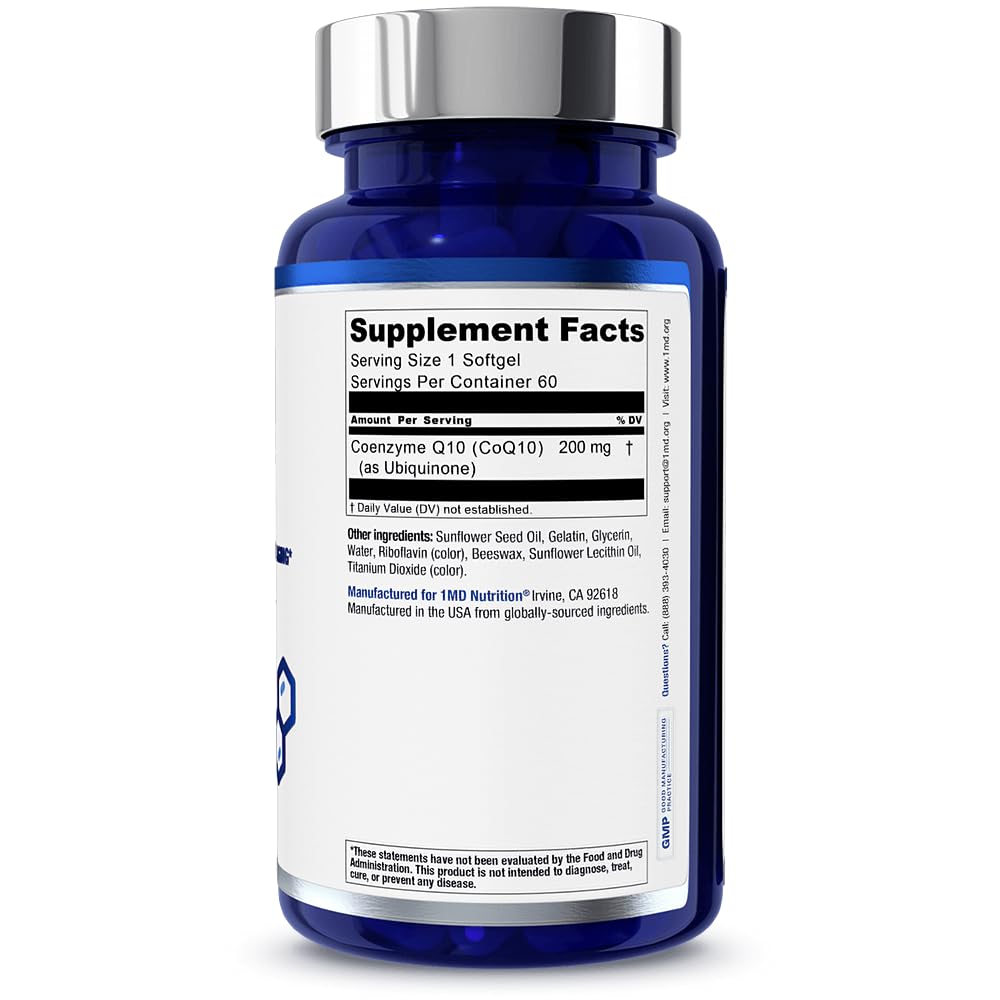 Foto 6 | Suplemento 1md Nutrition Coq10 Para La Salud Del Corazón 60 Cápsulas Blandas - Venta Internacional.