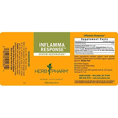 Foto 3 pulgar | Suplemento Herb Pharm Inflamma Response Con Cúrcuma 120 Ml - Venta Internacional.