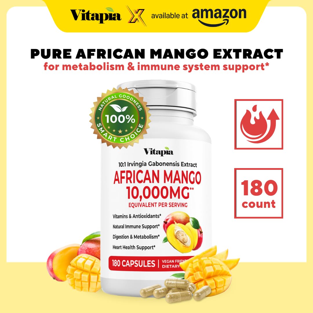 Foto 3 pulgar | Suplemento Vitapia African Mango 10:1 Extract 180 Cápsulas - Venta Internacional.