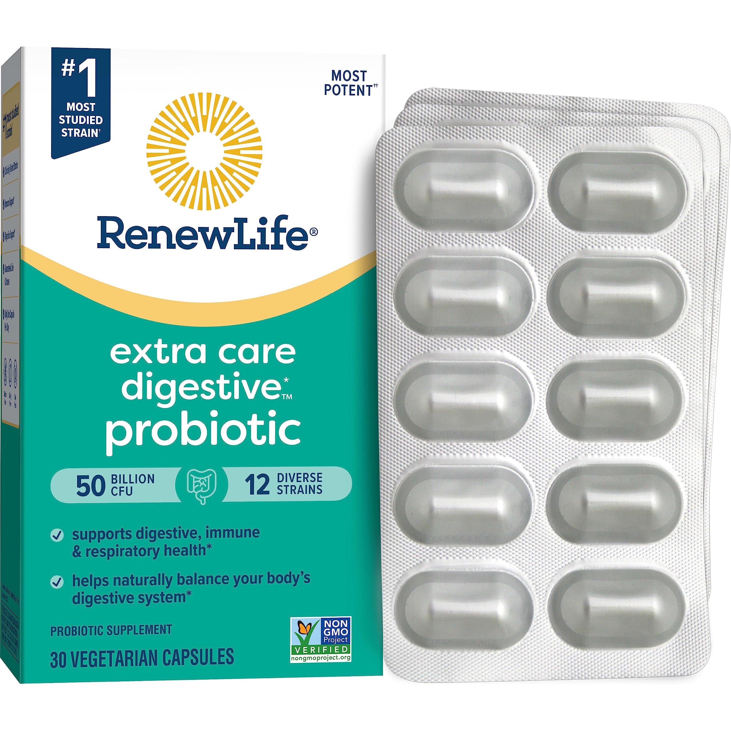 Foto 1 | Cápsulas Probióticas Renew Life Extra Care, 50 Mil Millones De Cfu, 30 Unidades - Venta Internacional.