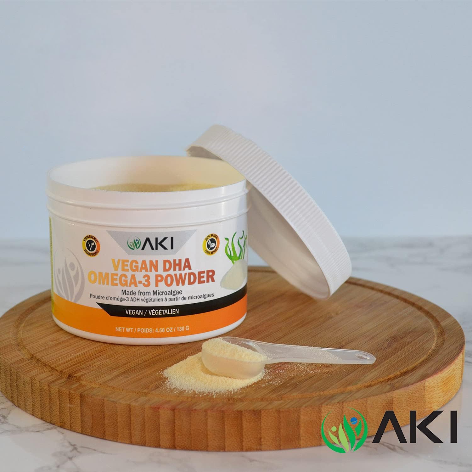 Foto 6 | Suplementos Aki Omega 3 Dha En Polvo De Microalgas, 130 G - Venta Internacional.