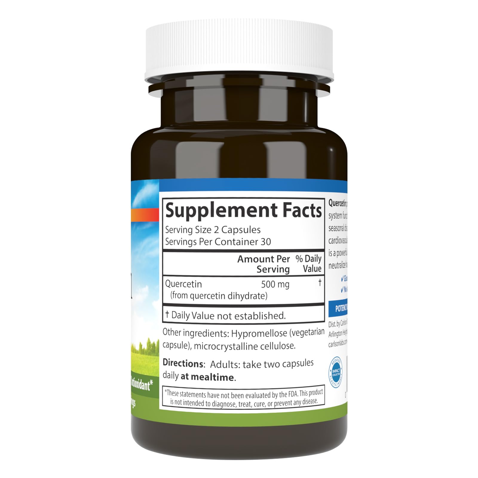 Foto 2 | Suplemento Carlson Quercetina 500 Mg Seasonal Support 60 Cápsulas - Venta Internacional.