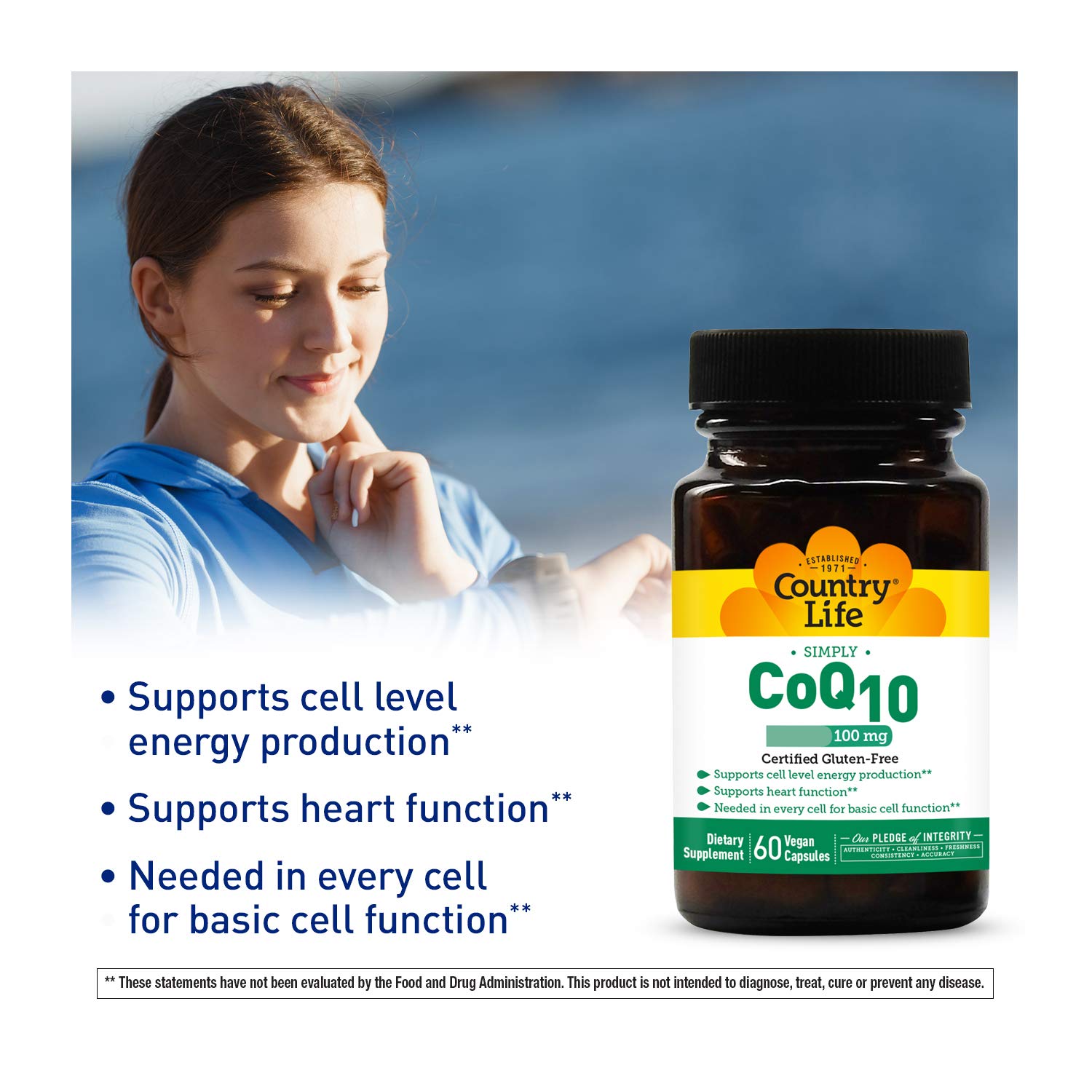 Foto 6 pulgar | Suplemento Country Life Coq10 100 Mg 60 Cápsulas Vegetarianas - Venta Internacional.