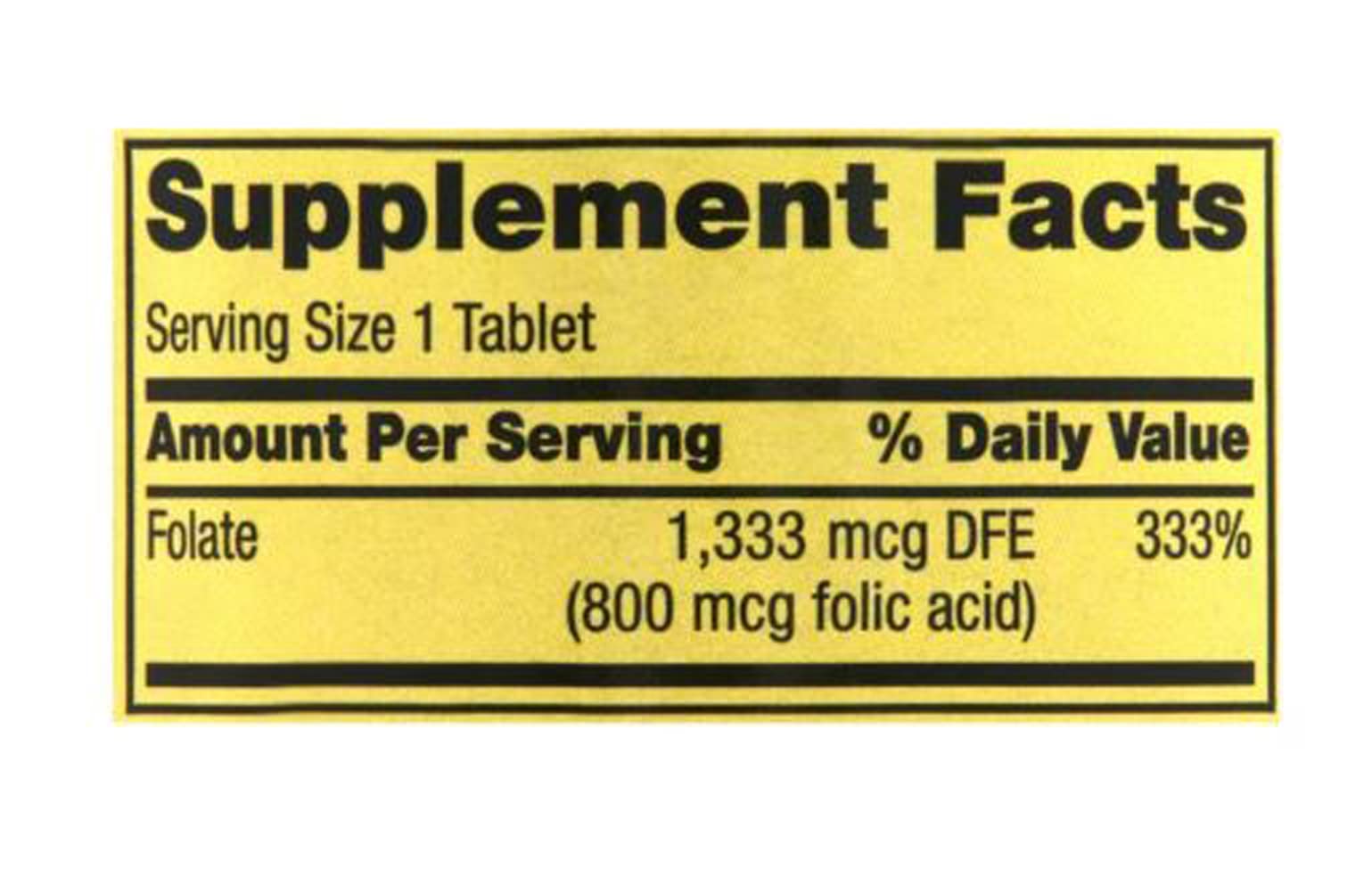 Foto 3 | Suplemento Dietético Spring Valley Folate 1,333 Mcg 400 Comprimidos - Venta Internacional.
