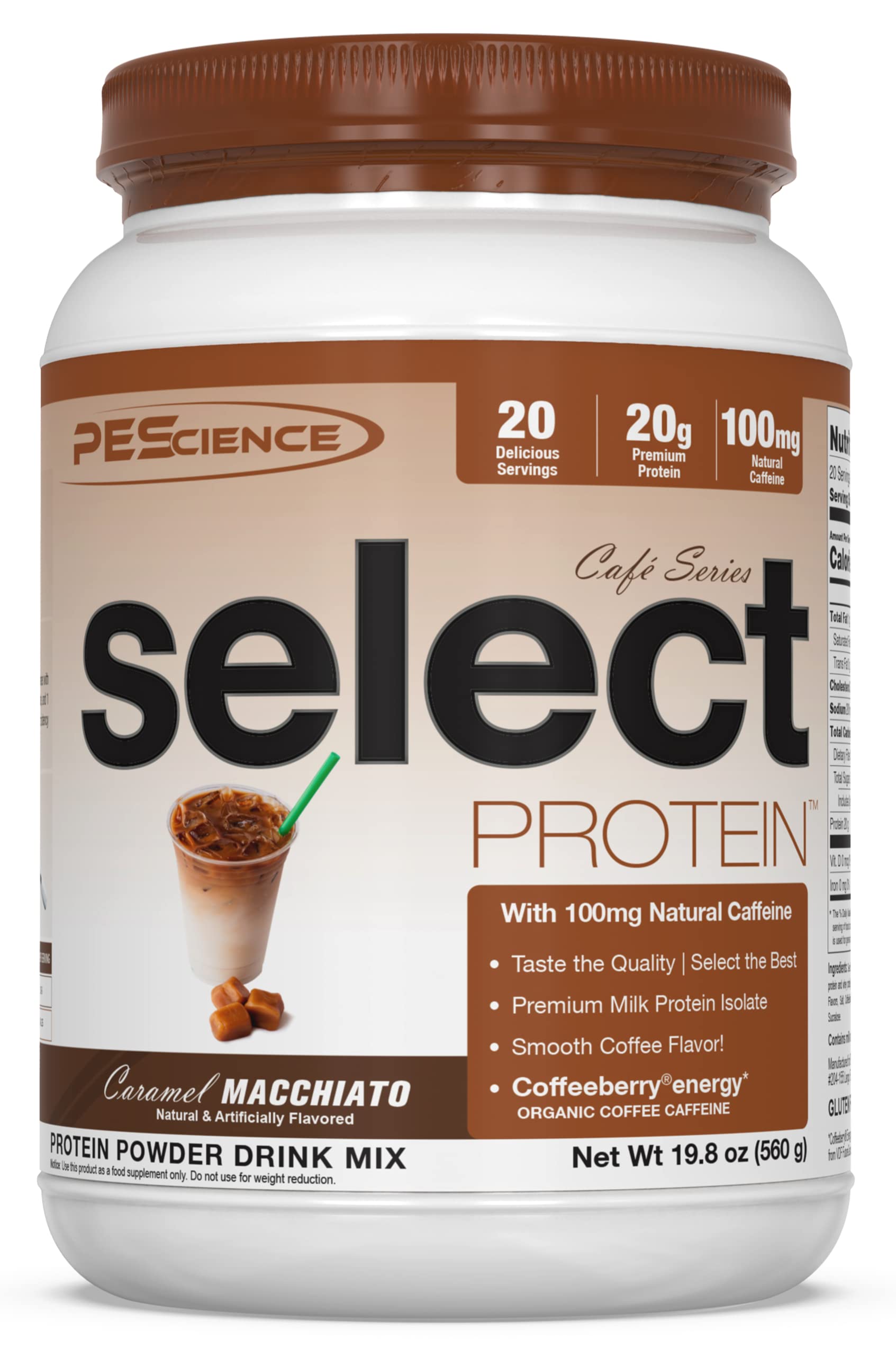 Foto 2 pulgar | Proteína En Polvo Pesscience Select Cafe Coffee Caramel 560 G - Venta Internacional.