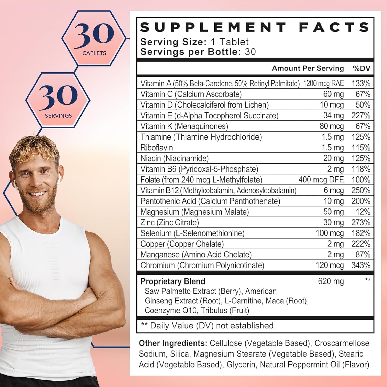 Foto 2 | Suplemento Best Nest Wellness Men's Fertility 30 Comprimidos - Venta Internacional.