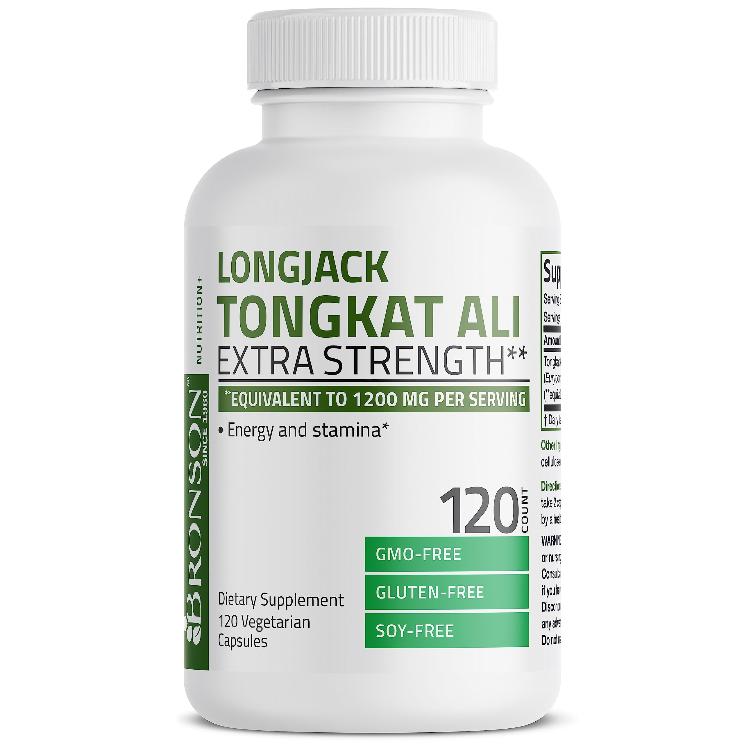 Foto 6 pulgar | Suplemento Bronson Longjack Tongkat Ali 1200 Mg 120 Cápsulas - Venta Internacional.
