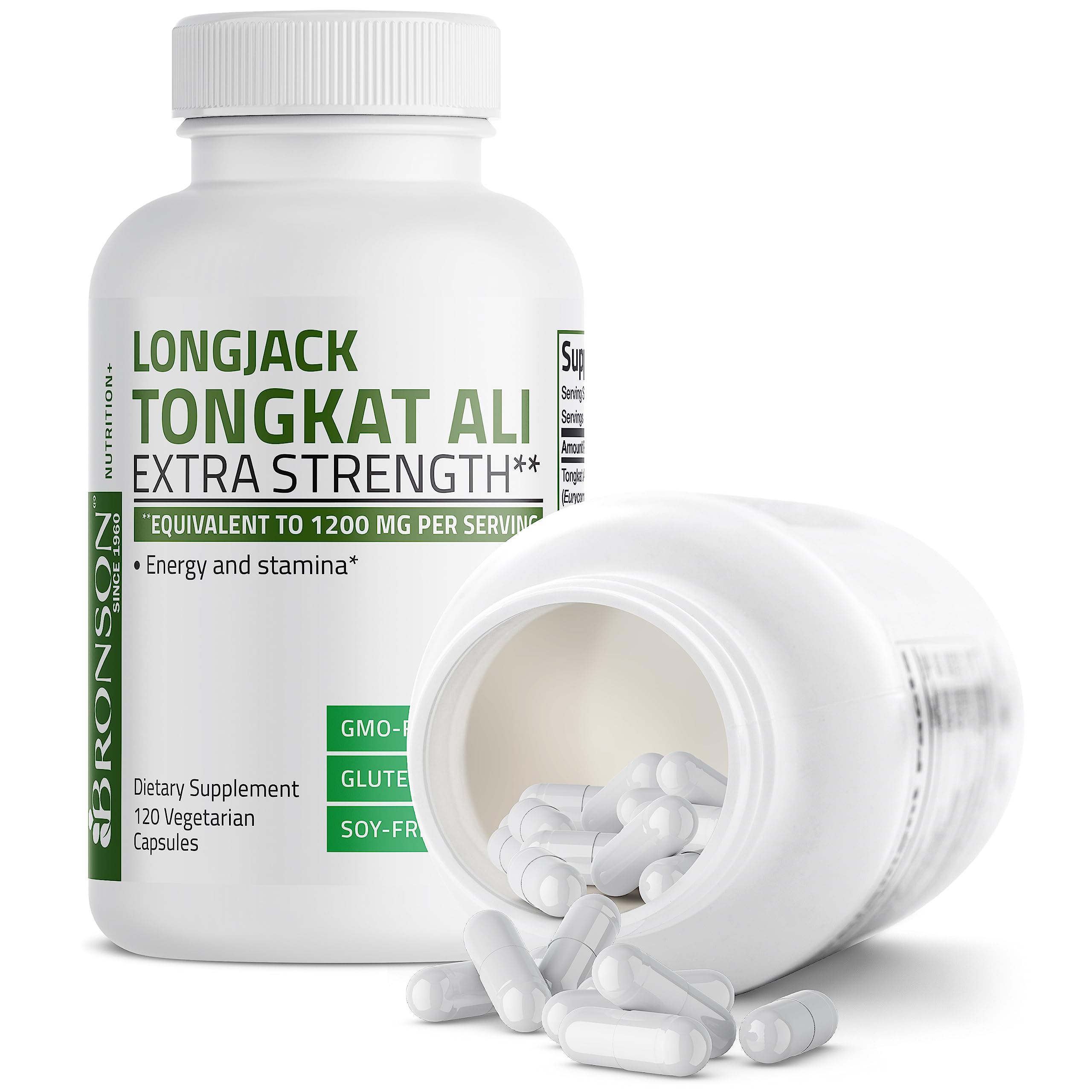 Foto 7 pulgar | Suplemento Bronson Longjack Tongkat Ali 1200 Mg 120 Cápsulas - Venta Internacional.