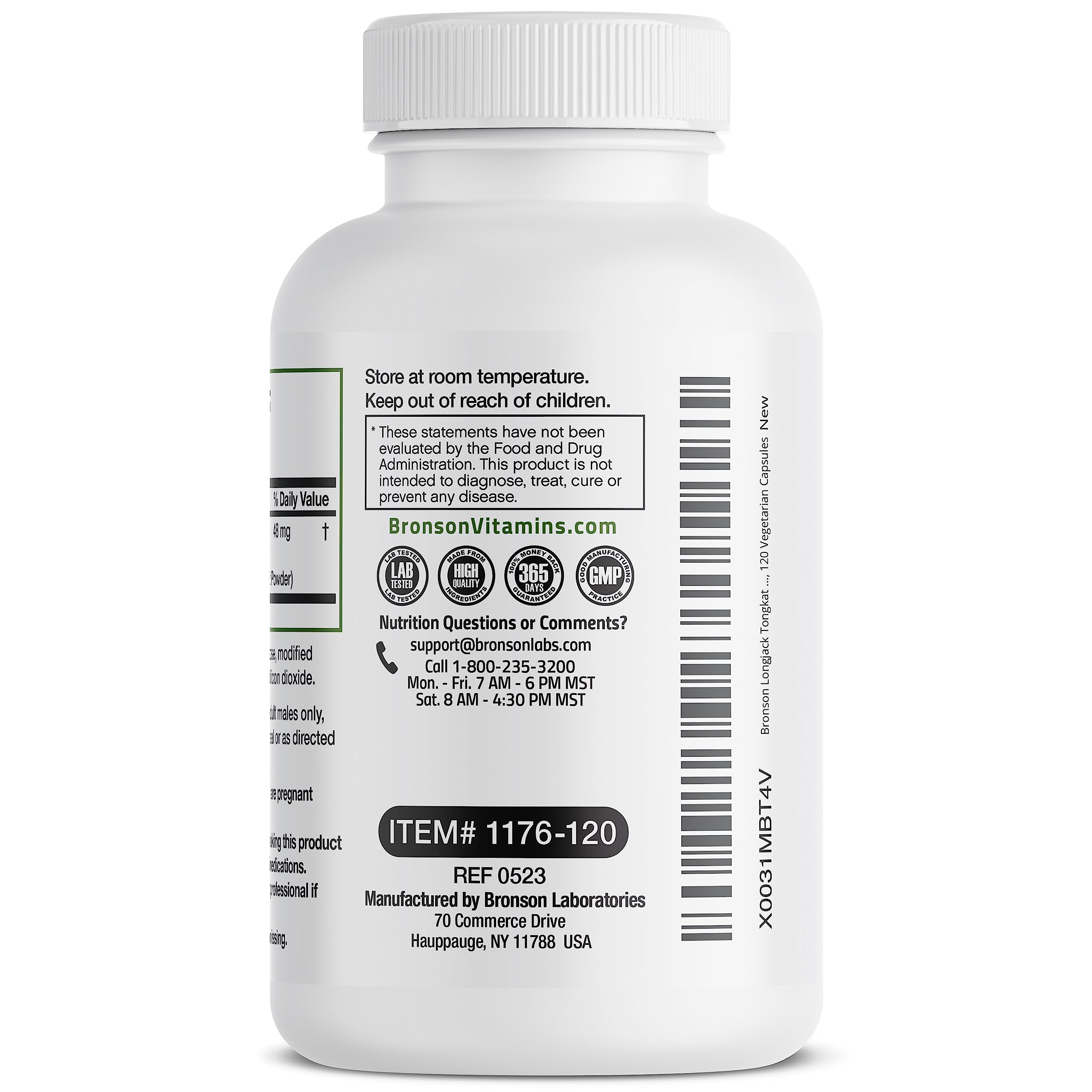 Foto 8 pulgar | Suplemento Bronson Longjack Tongkat Ali 1200 Mg 120 Cápsulas - Venta Internacional.