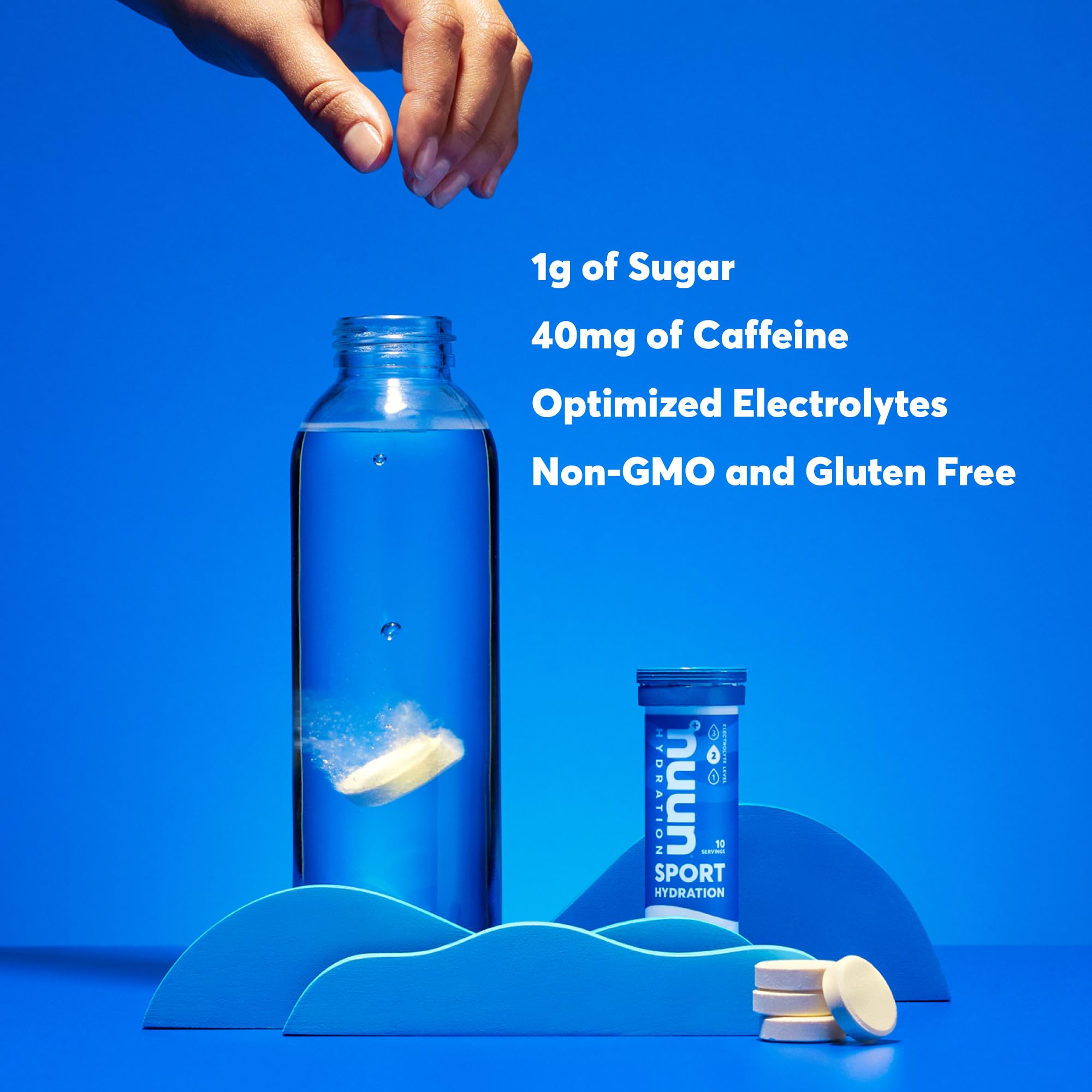 Foto 3 pulgar | Tabletas Electrolíticas Nuun Sport + Cafeína, 40 Porciones, Paquete De 4 - Venta Internacional.
