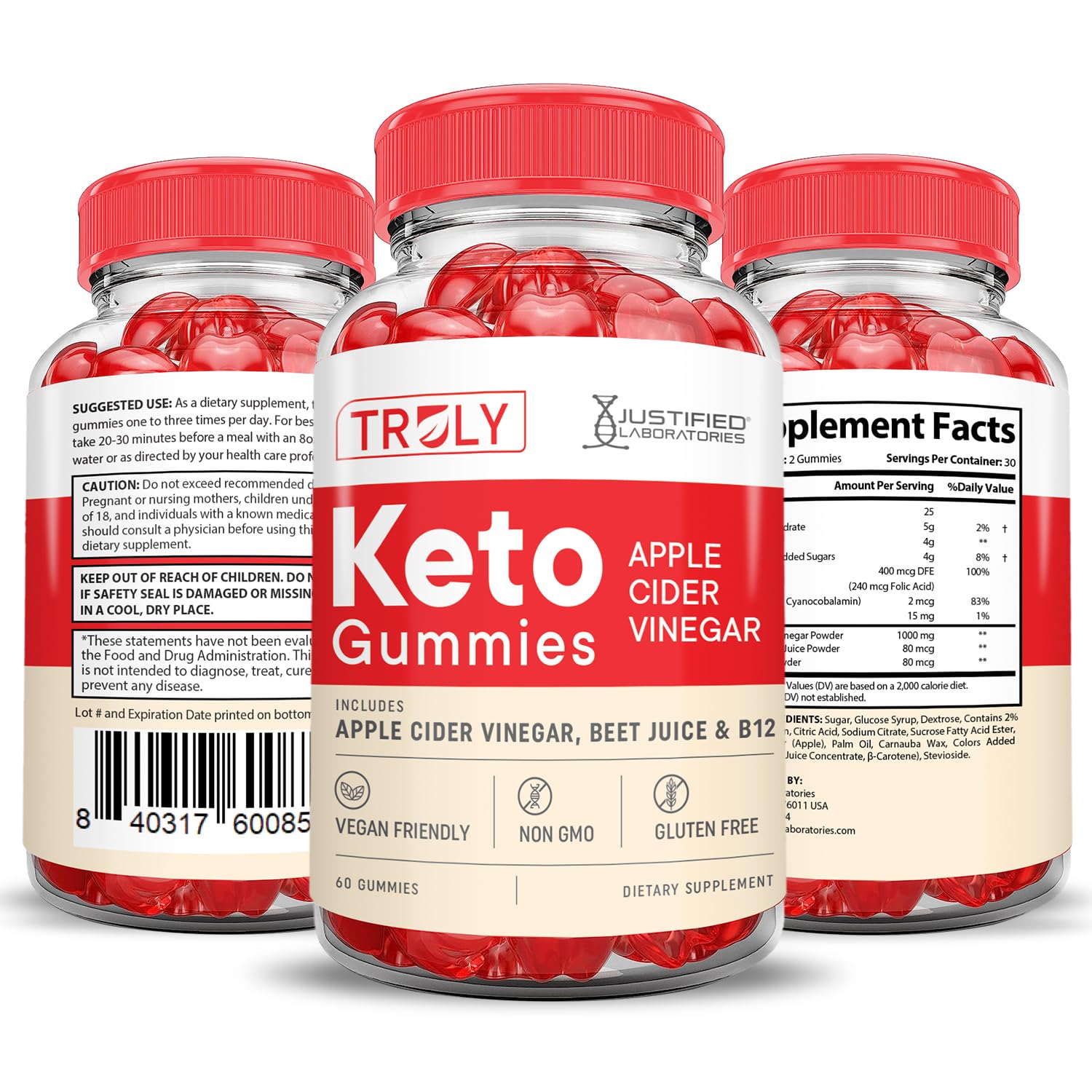 Foto 8 pulgar | (paquete De 3) Gomitas Truly Keto Acv Advanced Formula 1000 Mg - Venta Internacional.