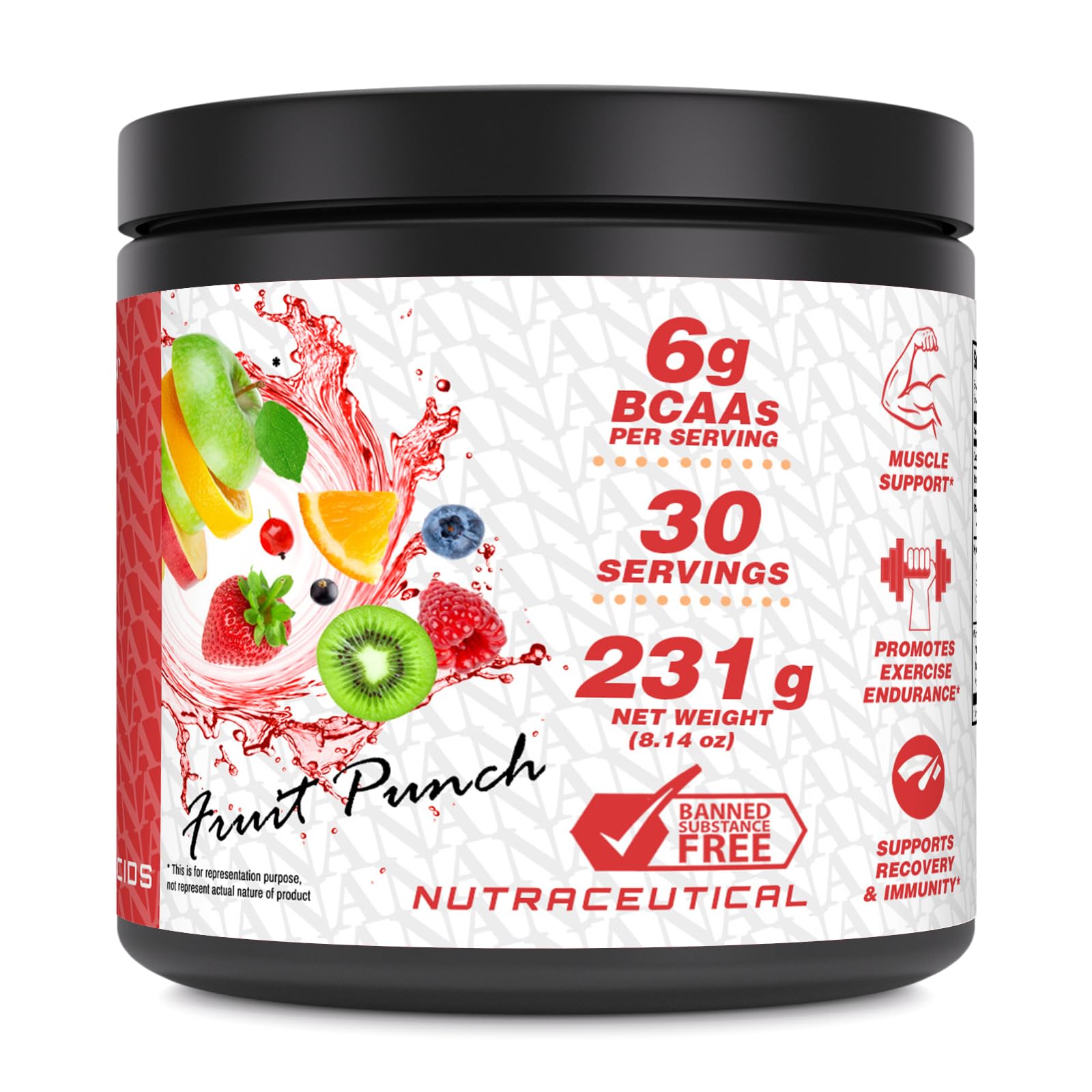 Foto 3 pulgar | Suplemento Amazing Nutrition Amazing Bcaa 6000 30 Porciones - Venta Internacional.