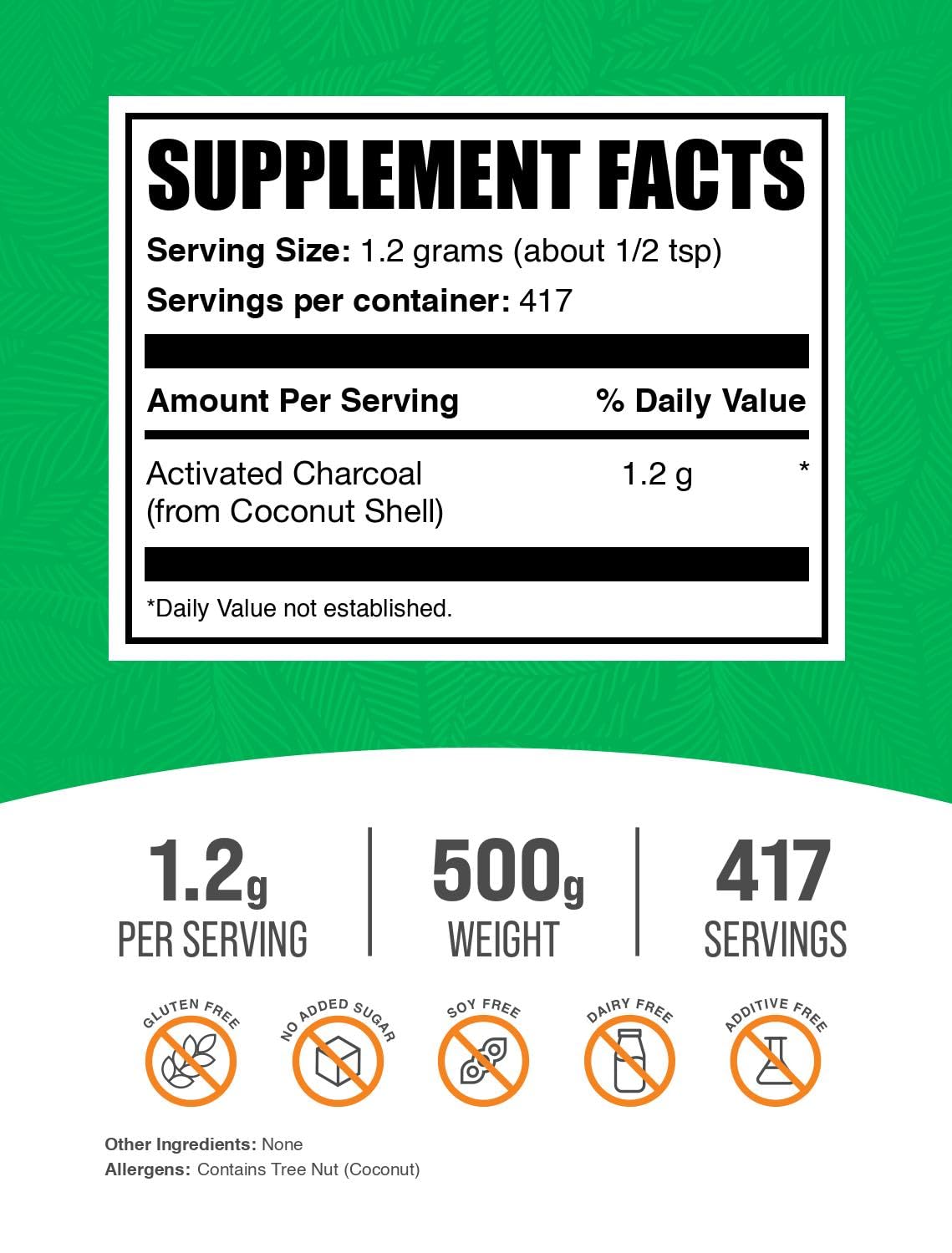Foto 3 pulgar | Suplementos A Granel De Carbón Activado En Polvo, 500 G (1,1 Libras) - Venta Internacional.