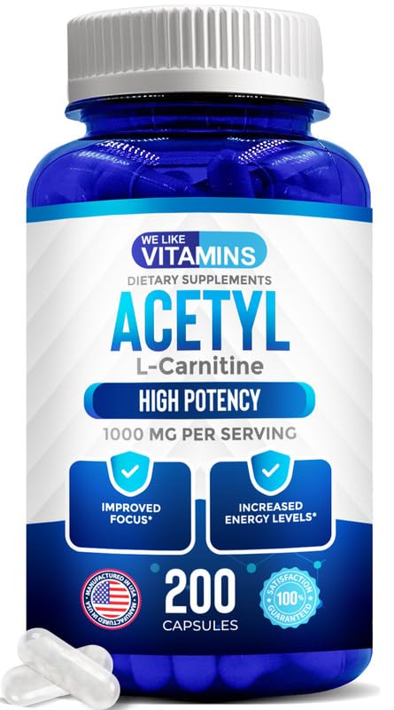 Foto 2 pulgar | Suplemento We Like Vitaminas Acetil L-carnitina 1000 Mg X200 - Venta Internacional.