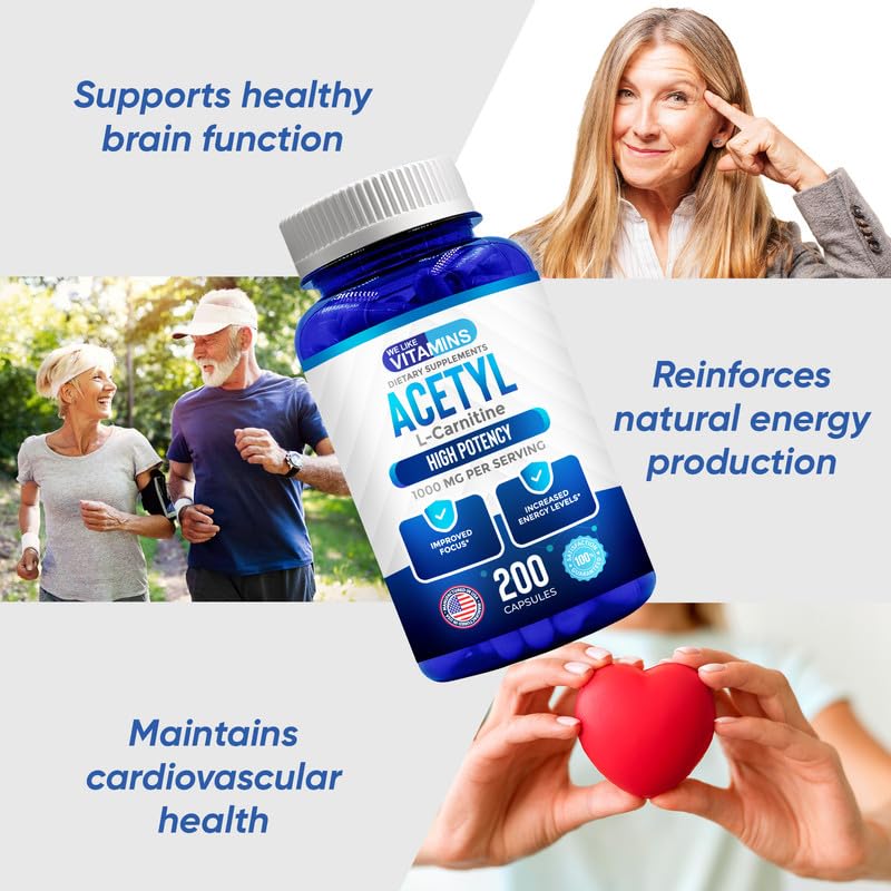 Foto 4 | Suplemento We Like Vitaminas Acetil L-carnitina 1000 Mg X200 - Venta Internacional.