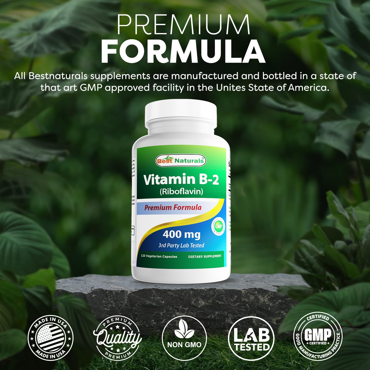 Foto 6 pulgar | Suplemento Best Naturals De Vitamina B2 (riboflavina) 400 Mg 120 Cápsulas - Venta Internacional.