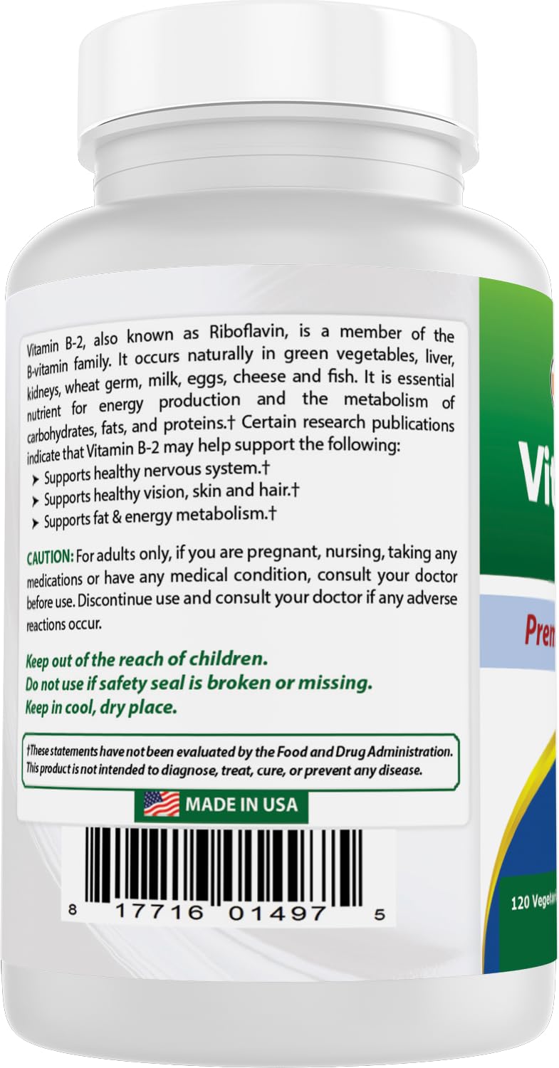 Foto 8 pulgar | Suplemento Best Naturals De Vitamina B2 (riboflavina) 400 Mg 120 Cápsulas - Venta Internacional.
