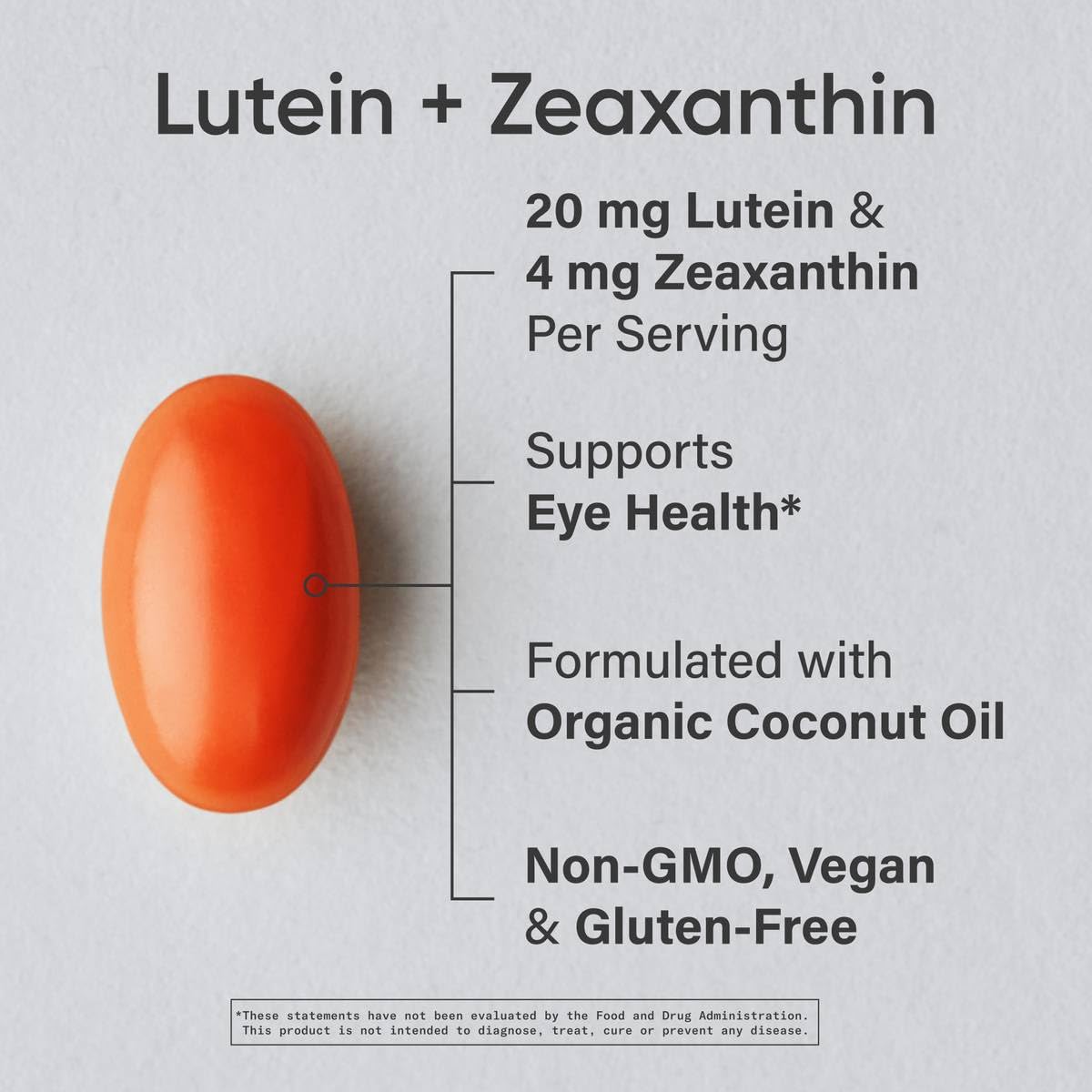 Foto 2 | Suplemento De Luteína Vegana Sports Research 20 Mg Con Zeaxantina - Venta Internacional.