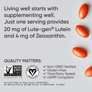 Foto 4 | Suplemento De Luteína Vegana Sports Research 20 Mg Con Zeaxantina - Venta Internacional.