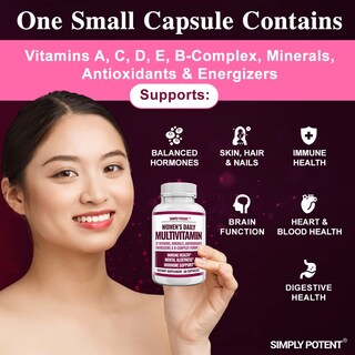 Foto 4 | Multivitamínico Simplemente Potente Para Mujeres Con 37 Vitaminas Y Minerales - Venta Internacional.