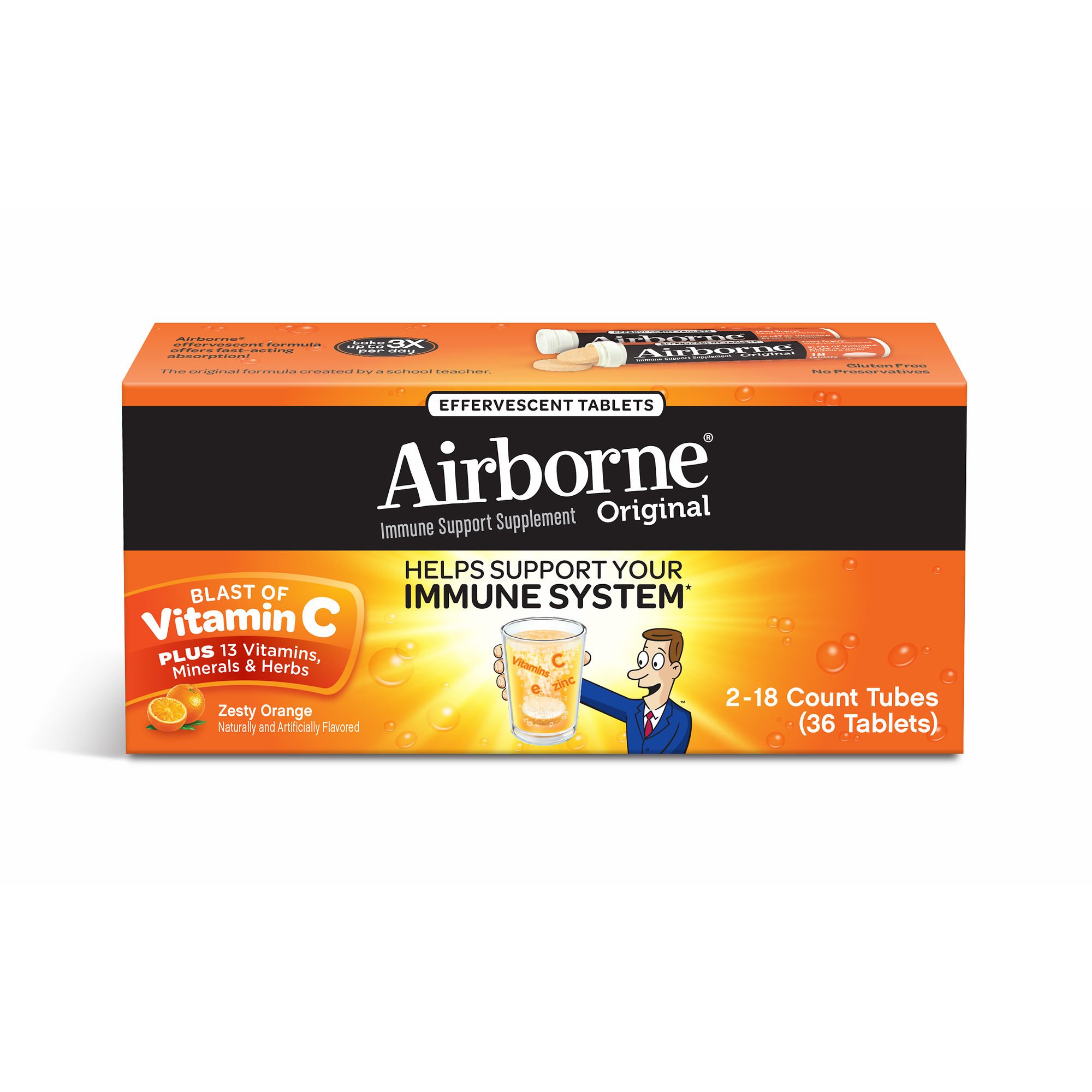 Foto 1 | Suplemento Efervescente Airborne Immune Support, 36 Comprimidos - Venta Internacional.