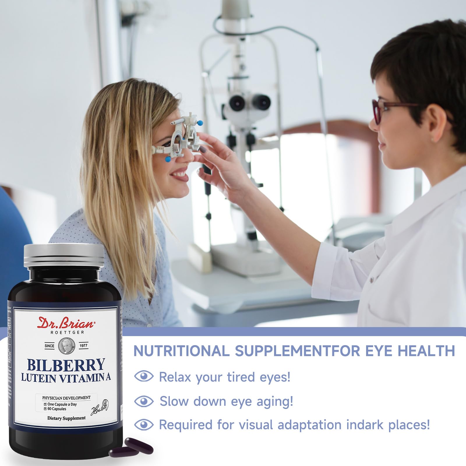 Foto 4 | Complemente Las Vitaminas Para Los Ojos Del Dr. Brian Con 20 Mg De Luteína Y 240 Mg De Arándano - Venta Internacional.