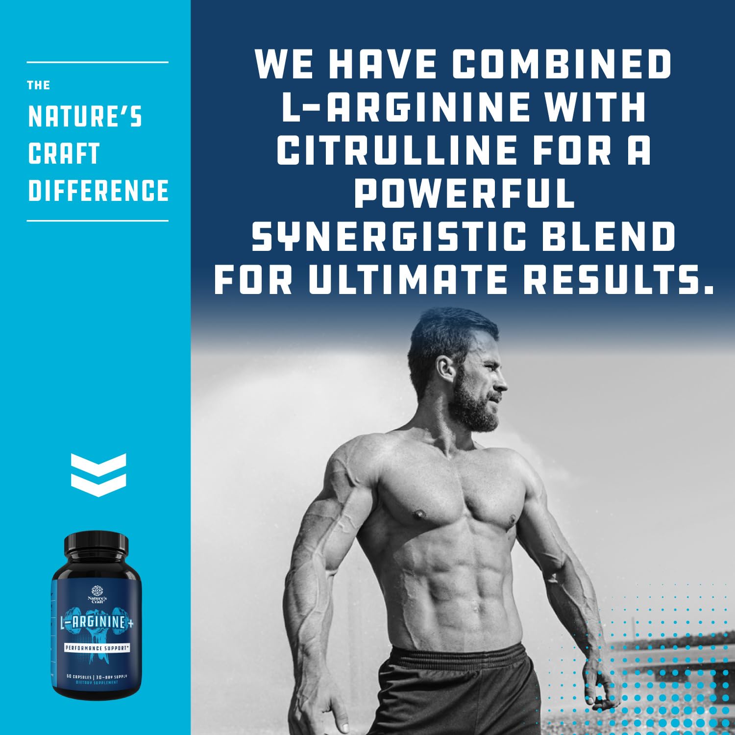 Foto 5 pulgar | Suplemento De Óxido Nítrico Para Hombres Antes Del Entrenamiento De Natures Craft - Venta Internacional.