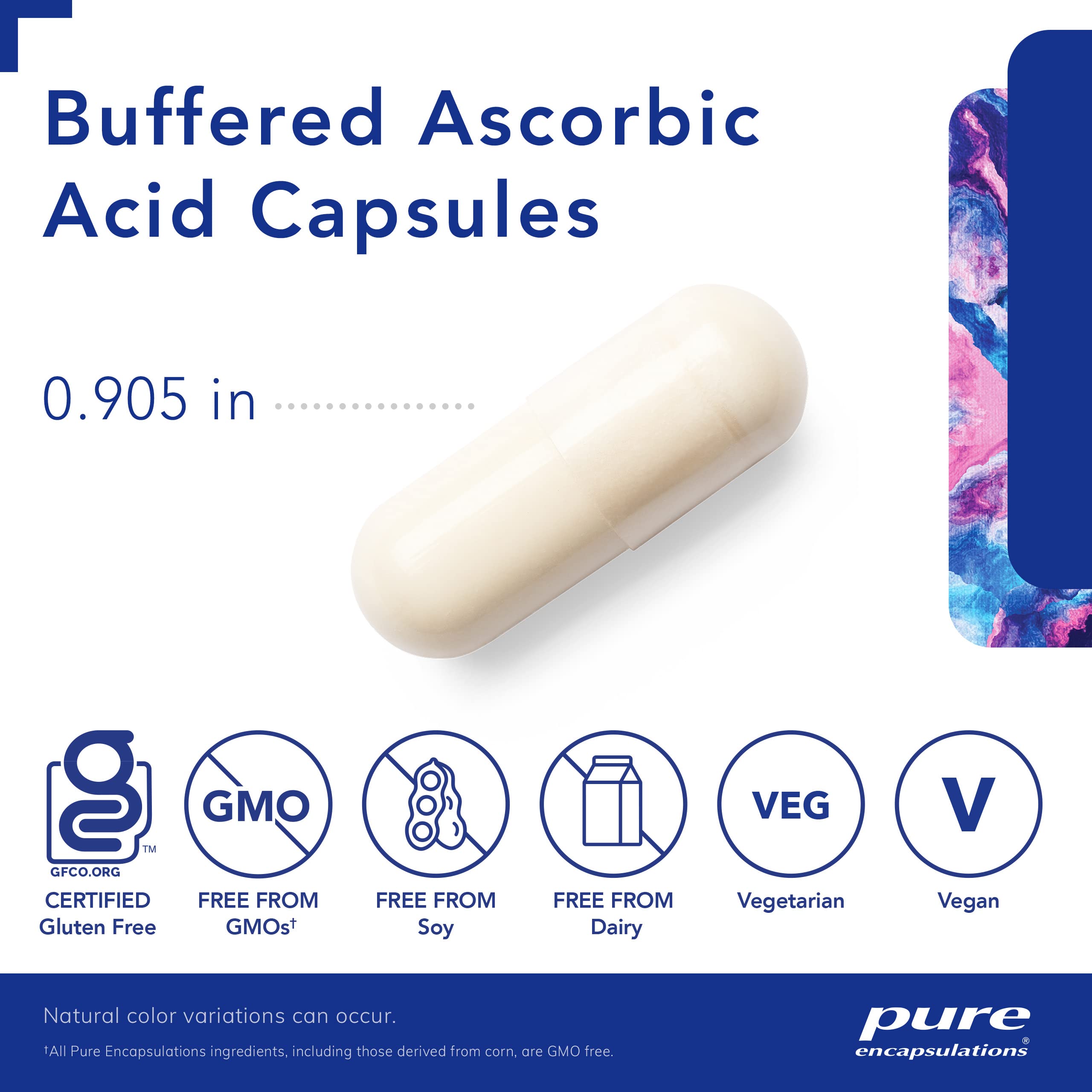 Foto 4 pulgar | Suplemento De Ácido Ascórbico Tamponado Pure Encapsulations 90 Cápsulas - Venta Internacional.