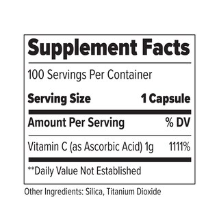 Foto 3 | Suplemento Finaflex Pure Vitamina C 100 Cápsulas 1000 Mg - Venta Internacional.