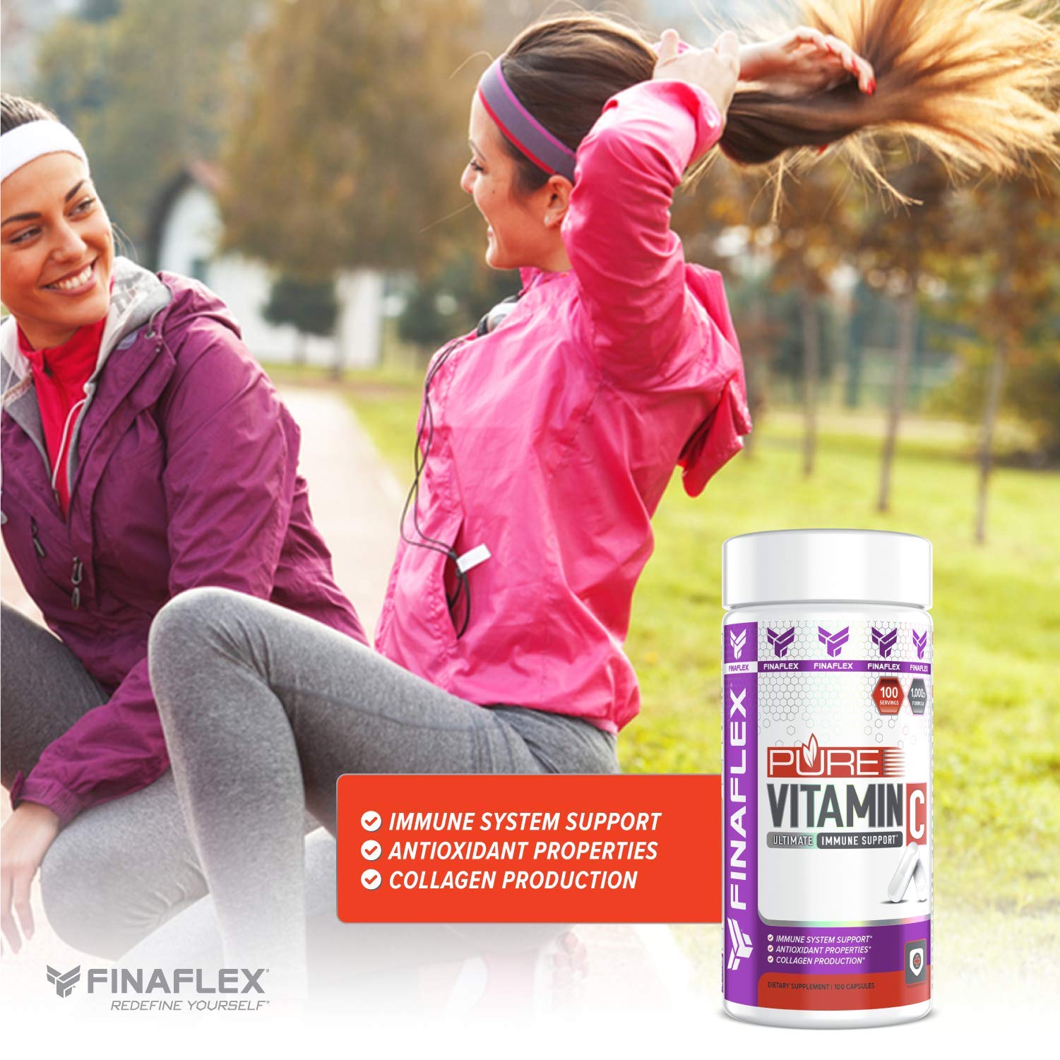 Foto 7 pulgar | Suplemento Finaflex Pure Vitamina C 100 Cápsulas 1000 Mg - Venta Internacional.