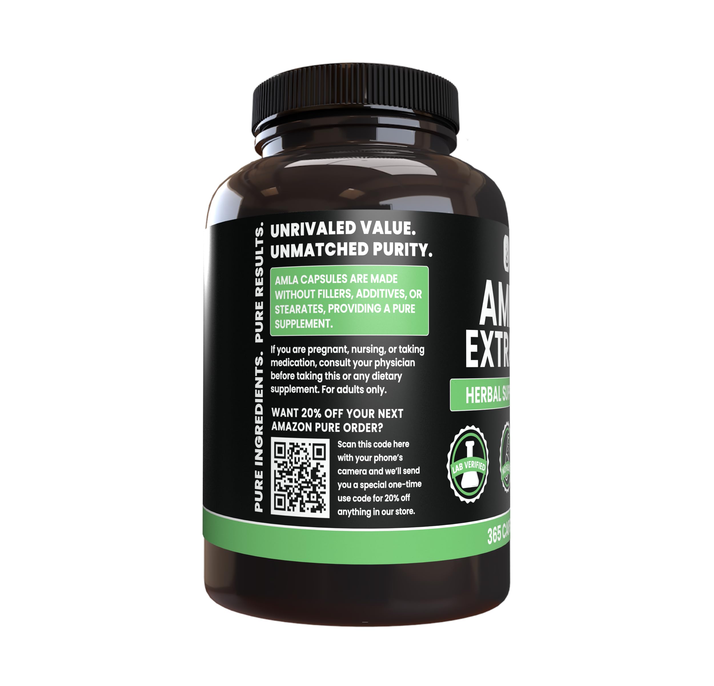 Foto 2 | Suplemento A Base De Hierbas Con Ingredientes Puros Y Originales, Extracto De Amla 365 - Venta Internacional.