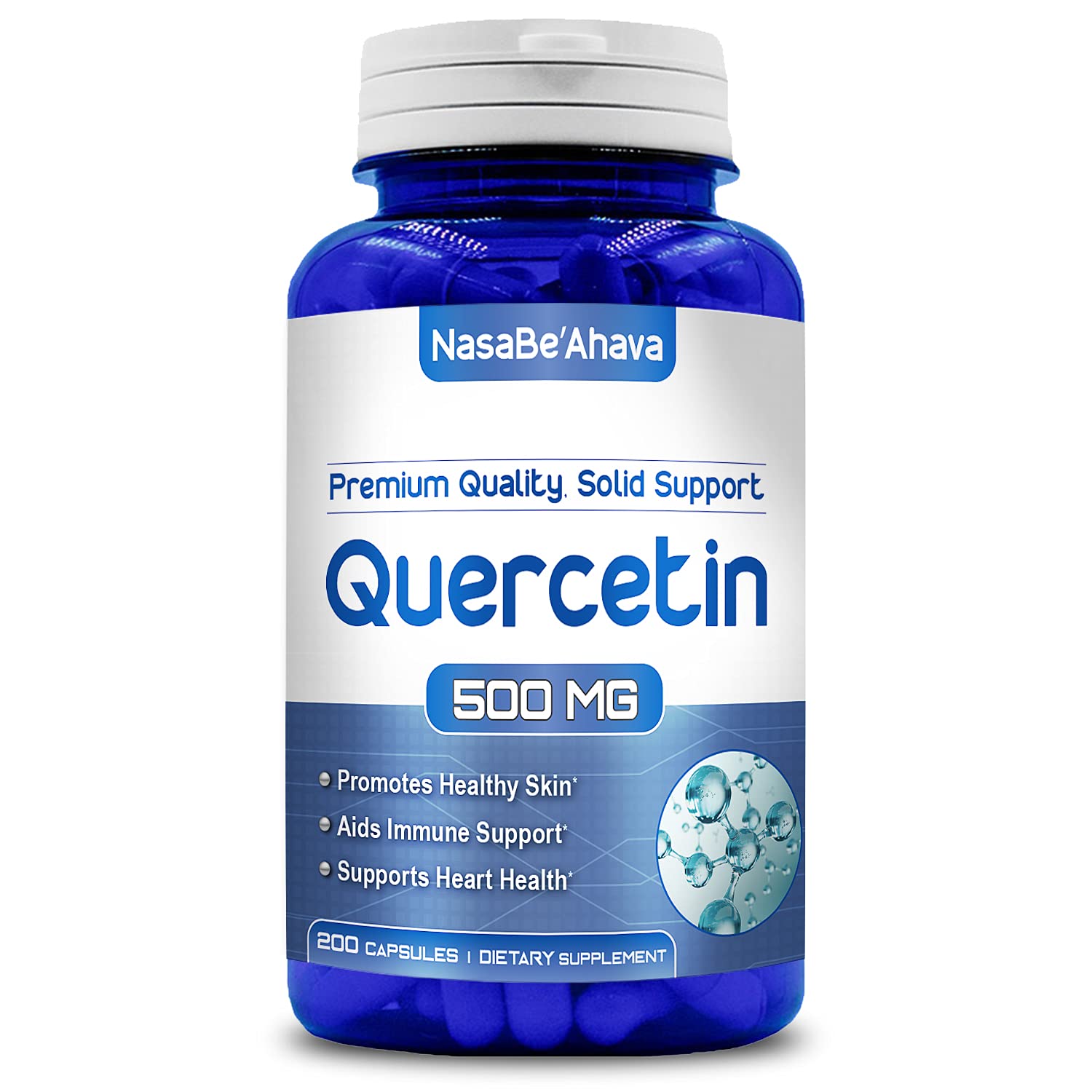 Foto 2 pulgar | Suplemento Nasabeahava Pure Quercetina 500 Mg 200 Cápsulas - Venta Internacional.