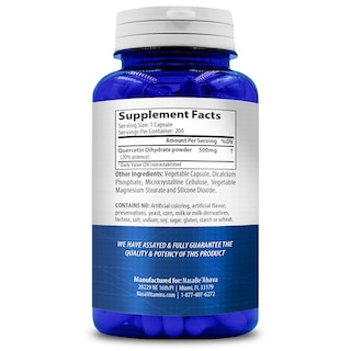 Foto 2 | Suplemento Nasabeahava Pure Quercetina 500 Mg 200 Cápsulas - Venta Internacional.