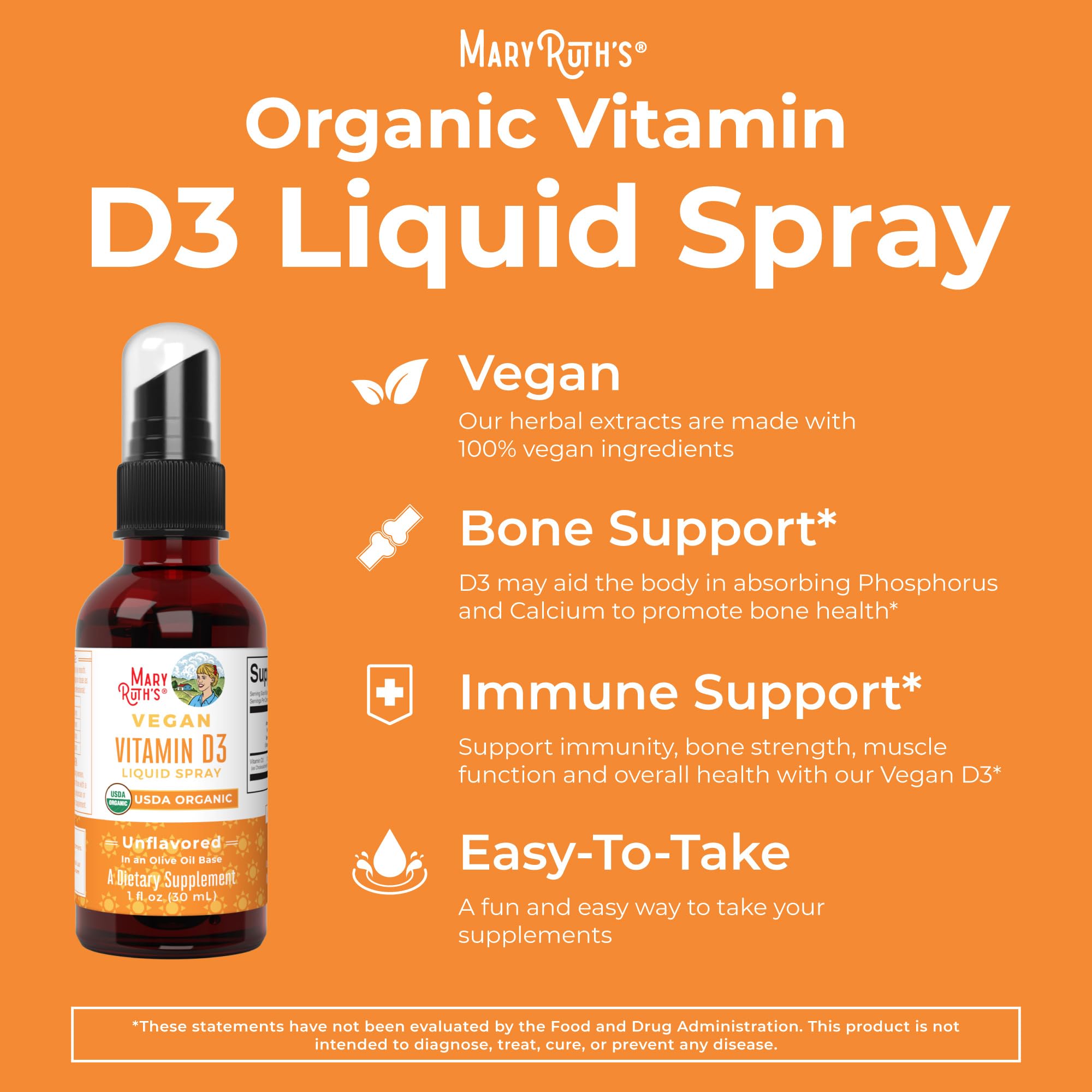 Foto 4 | Spray De Vitamina D Maryruth Organics Vitamina D3, 30 Porciones - Venta Internacional.