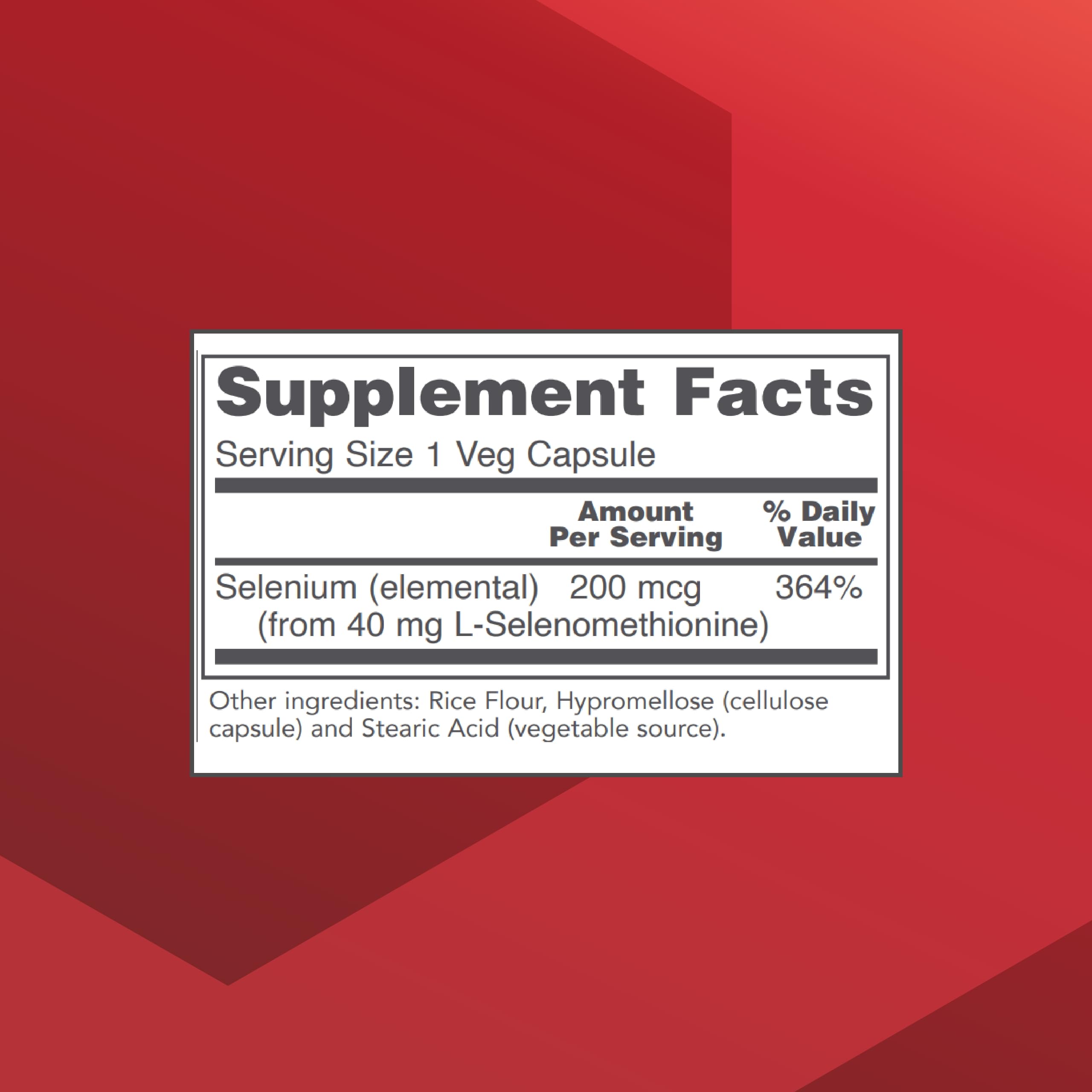 Foto 2 | Protocolo De Suplemento De Selenio, 200 Mcg, Apoyo Inmunológico, 90 Cápsulas - Venta Internacional.