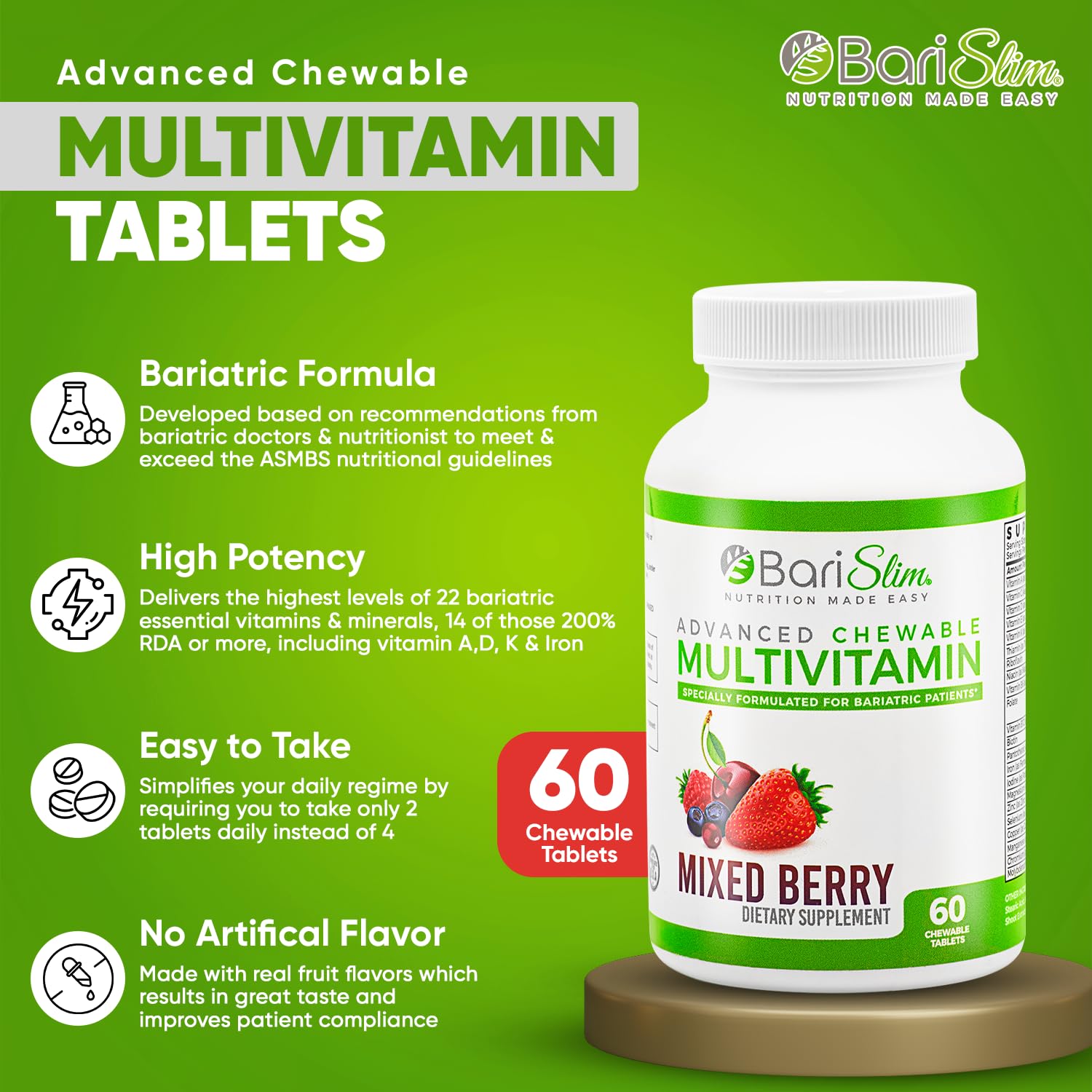 Foto 4 pulgar | Comprimidos Multivitamínicos Bariátricos Masticables Barislim Advanced - Venta Internacional.