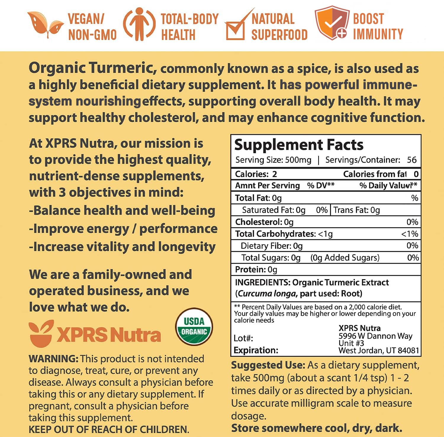 Foto 7 | Extracto De Curcumina De Cúrcuma Orgánica 10:1 30 Ml Xprs Nutra - Venta Internacional.