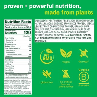 Foto 2 | Proteína En Polvo Vega Protein And Greens, Vainilla, 620 Ml, 20 G - Venta Internacional.